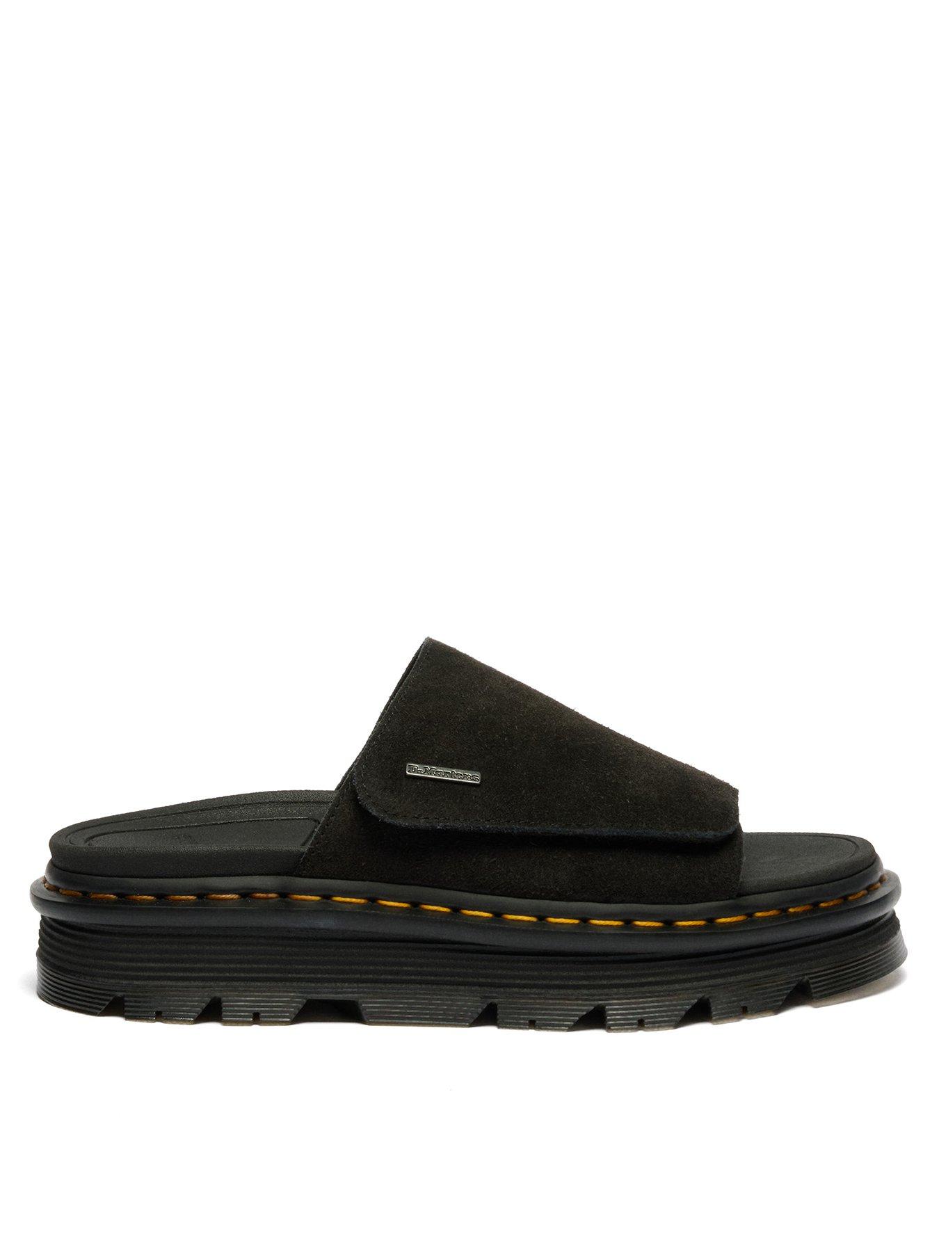 1126 Dr Martens Zebzag Suede Sliders - Black | Very