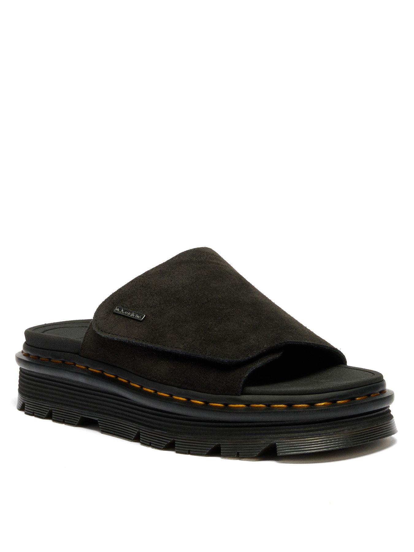 Dr Martens Zebzag Suede Sliders - Black | Very