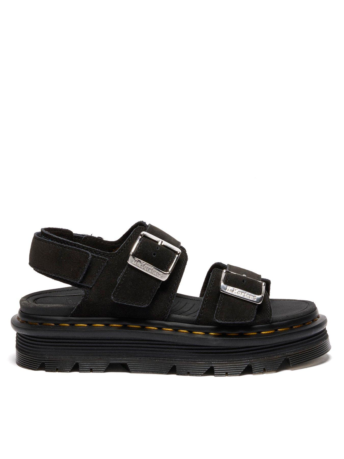 Dr Martens Zebzag Sandals - Black Eh Suede