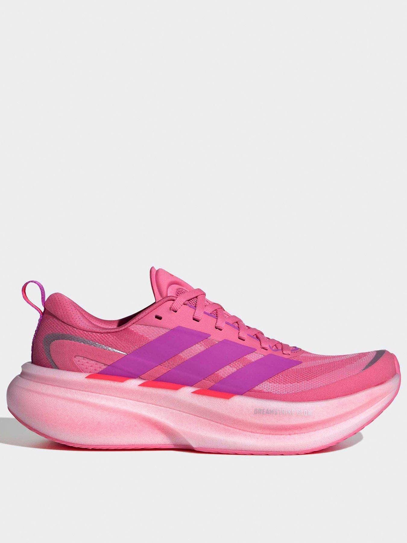 adidas Womens Running Supernova Glide Trainers, Pink, Size 3.5, Women