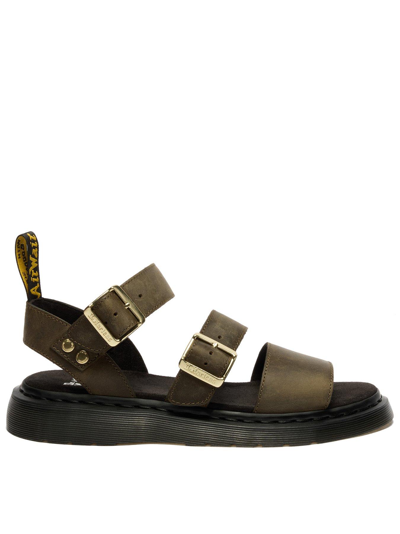Dr Martens Gryphon Strap Sandals - Olive Green