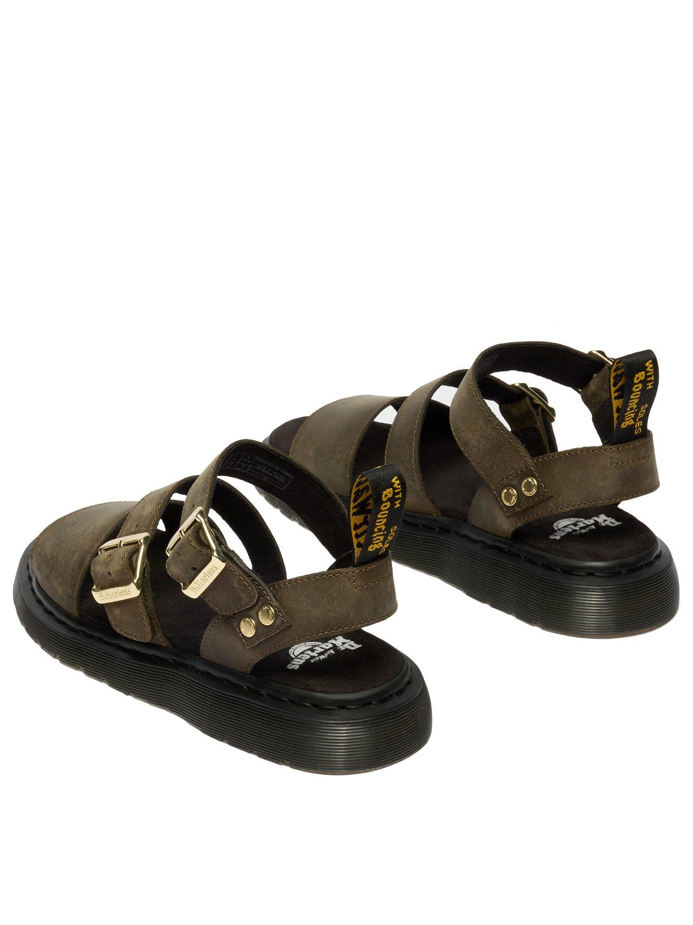 Dr Martens Gryphon Strap Sandals - Olive Green | Very