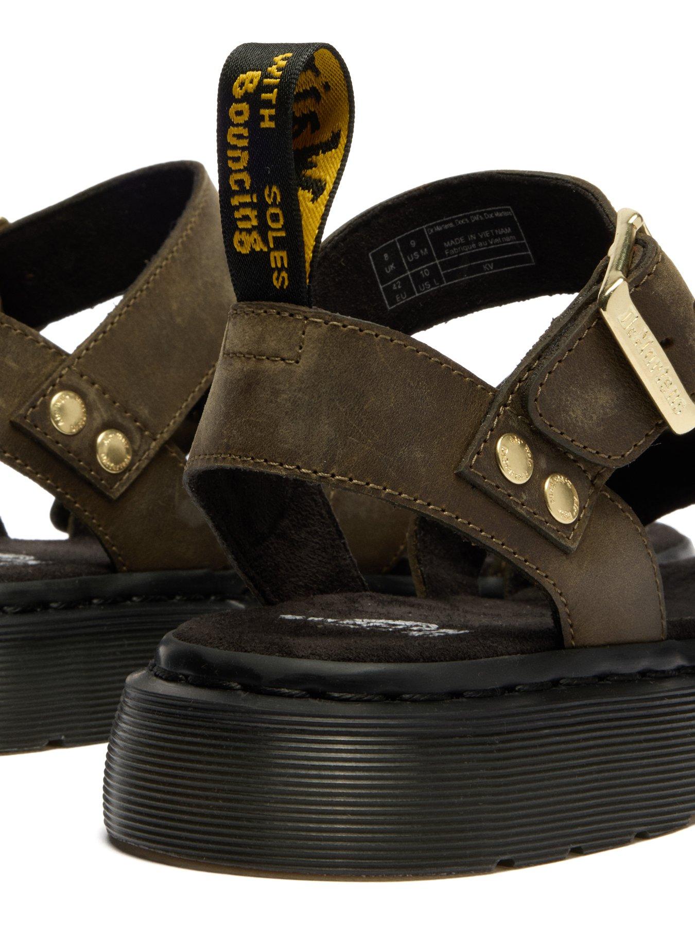 Dr Martens Gryphon Strap Sandals - Olive Green | Very