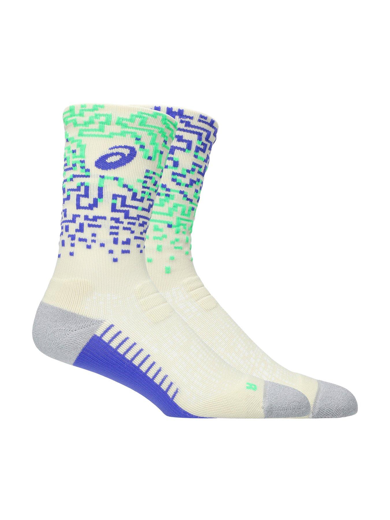 Asics Unisex Running Crew Socks - White/Purple