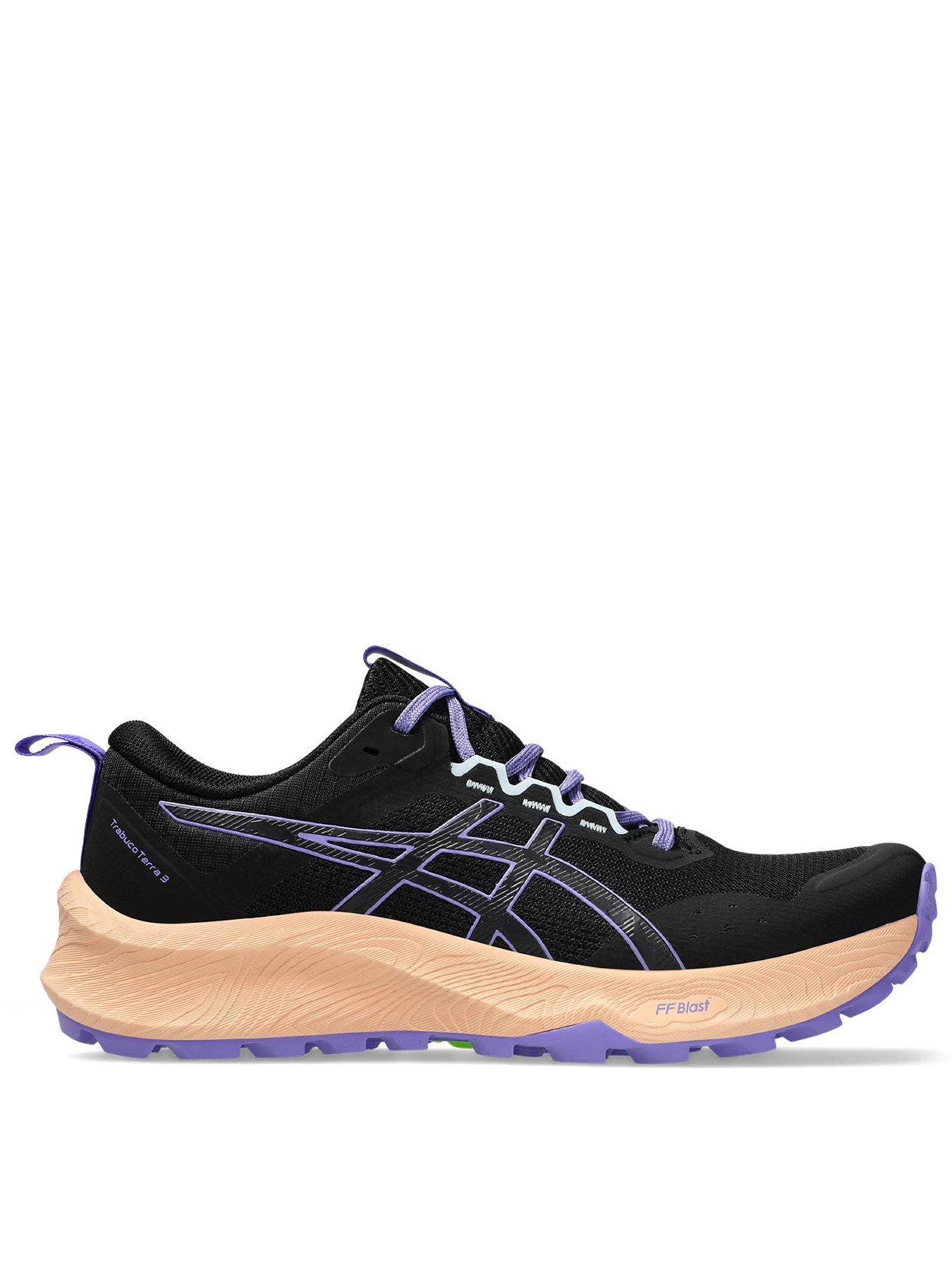 Asics Womens Trail Running Trabuco Terra 3 Trainers, Black, Size 3.5, Women
