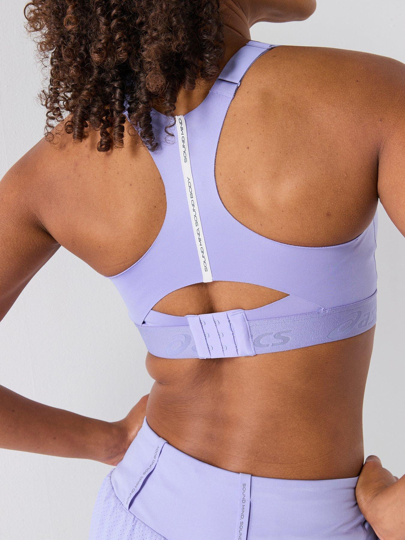 Image 6 of 6 of Asics Womens Running Road Combination High Support Sports Bra - Purple