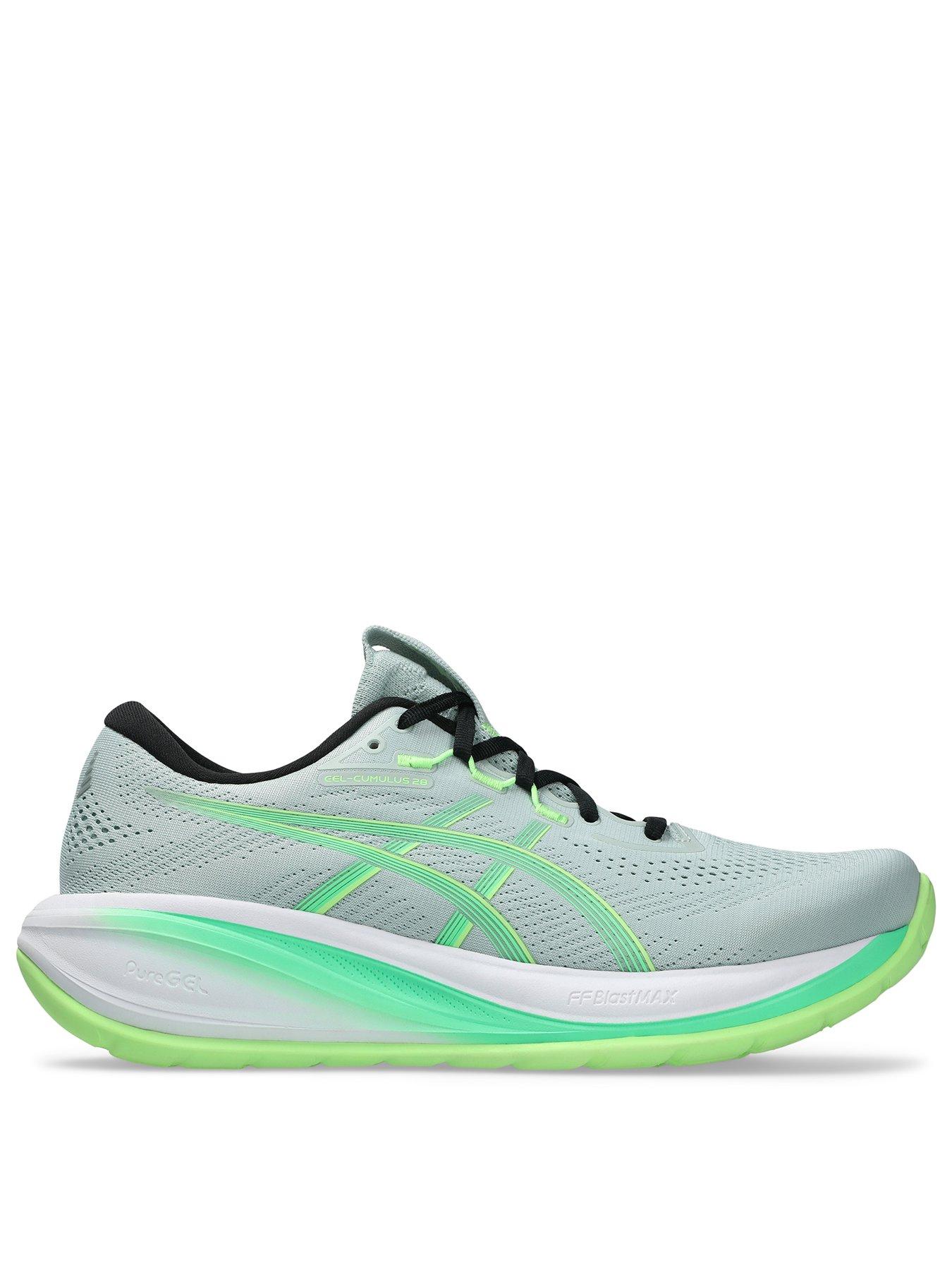 Asics Mens Running Gel-Cumulus 28 Trainers, Green, Size 9, Men