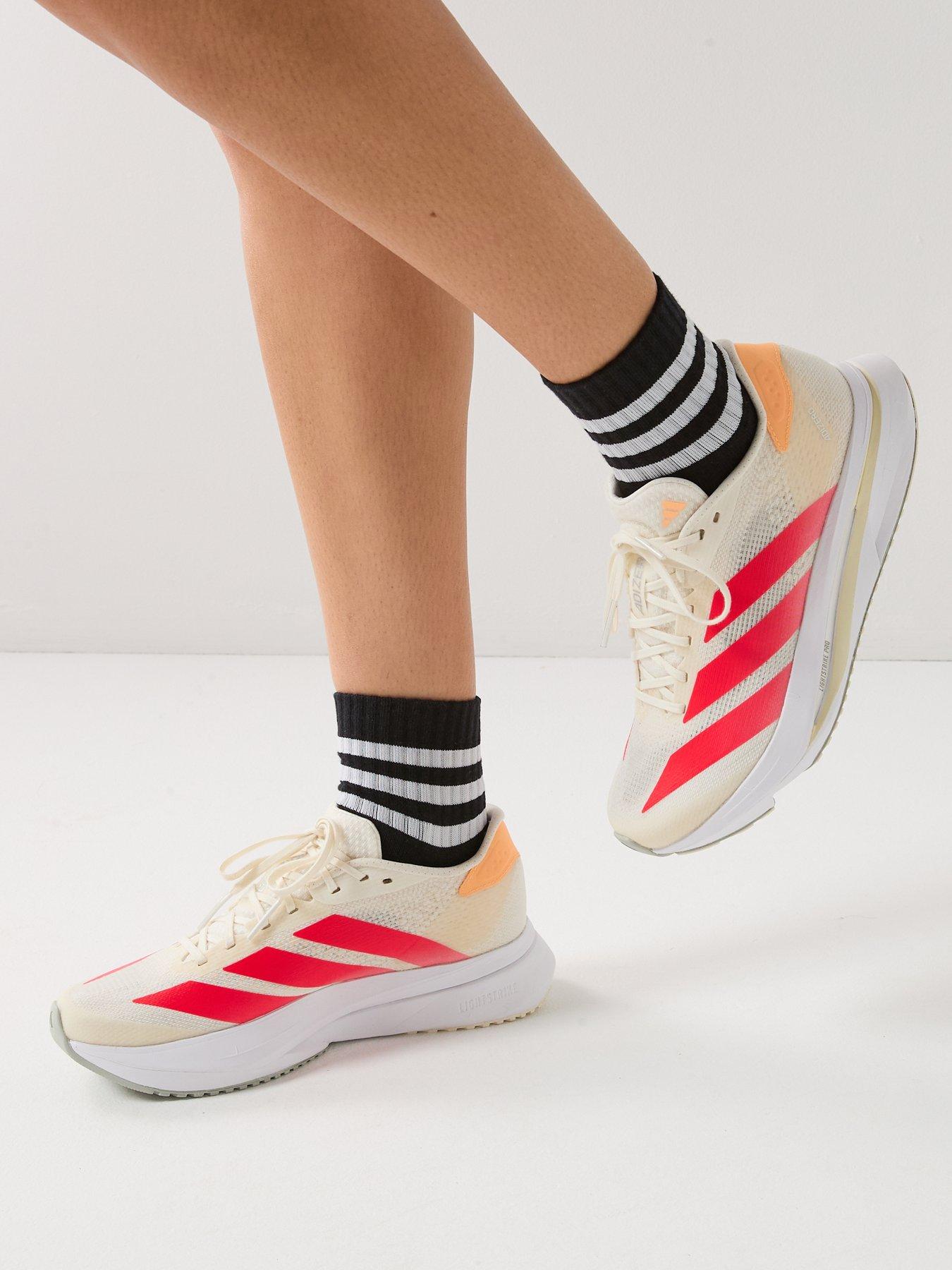 adidas Womens Running Adizero Sl2 Trainers, Owhite/Lucred/Aciora, Size 3.5, Women