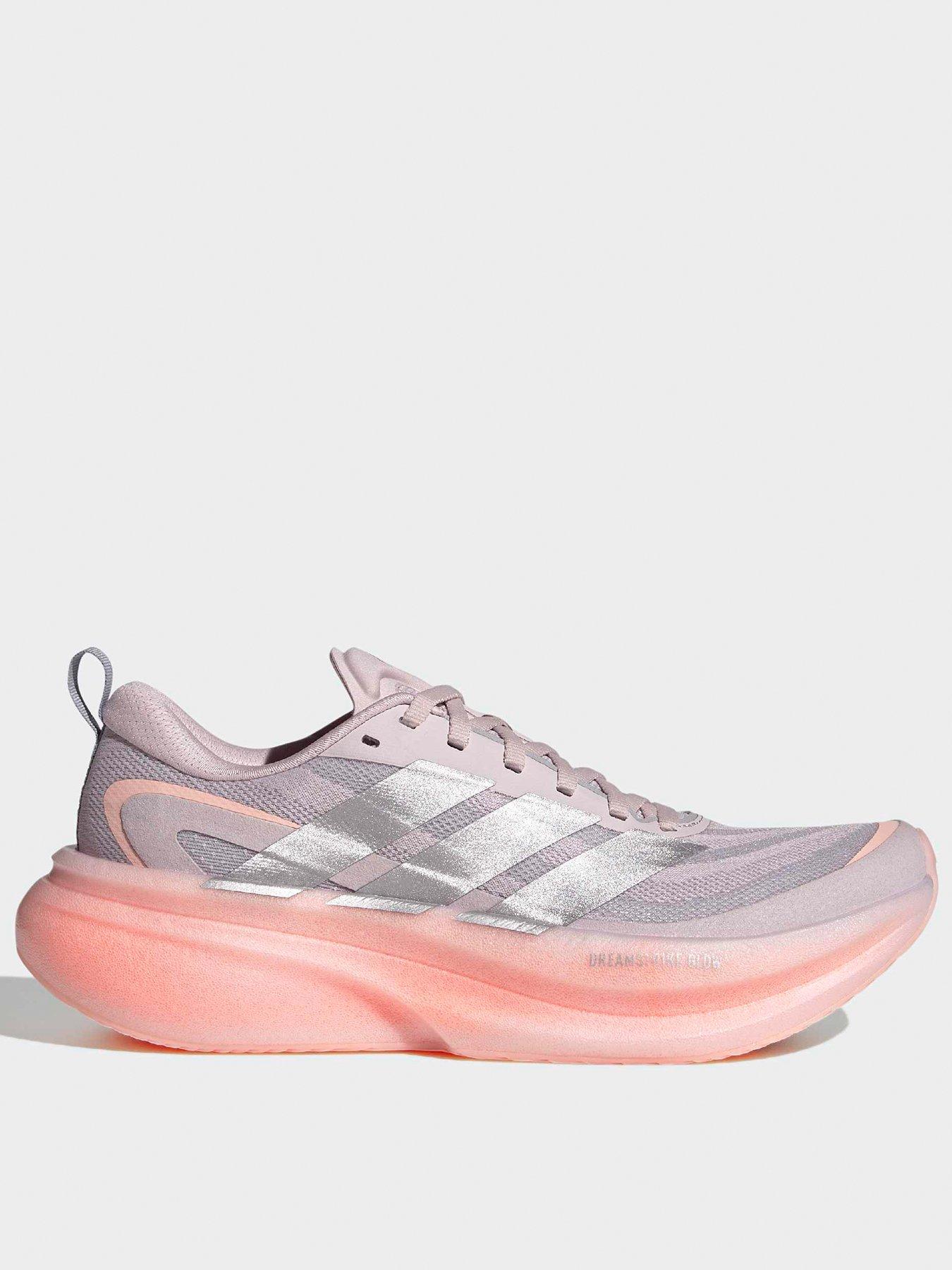 adidas Womens Running Supernova Glide Trainers, Icepur/Silvmt/Halsil, Size 8, Women