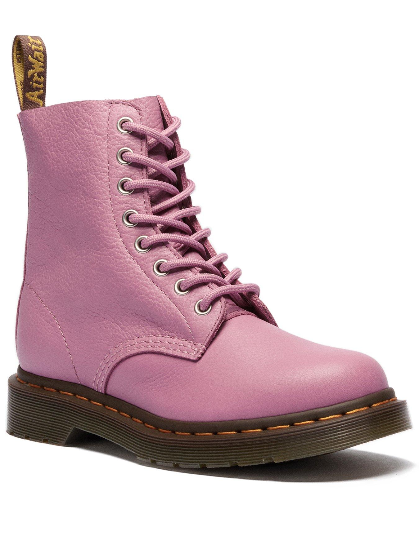 Dr Martens 1460 Pascal 8 Eye Boots, Pink, Size 7, Women