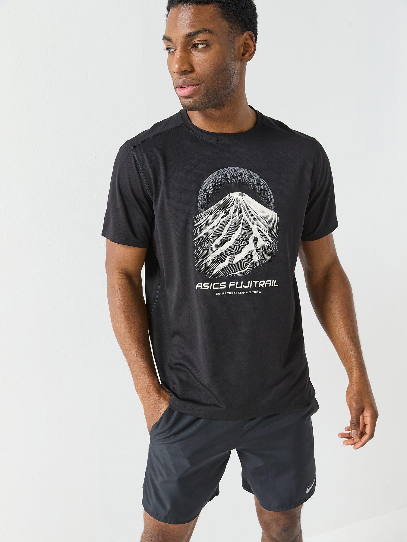 Asics Mens Running Fujitrail Logo T-Shirt- Black