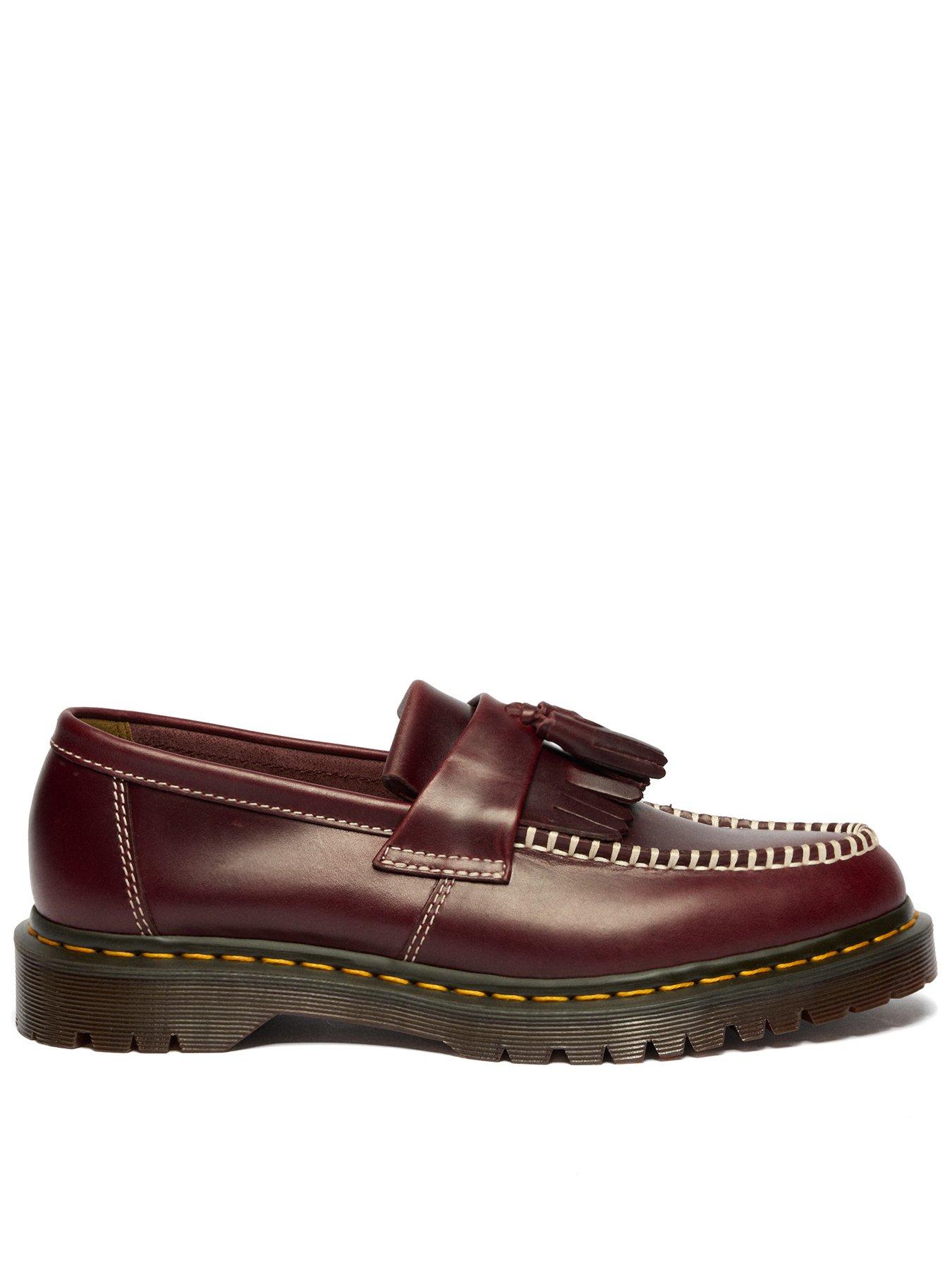 Dr Martens Adrian Ben Tassel Loafers - Cherry Red Orleans