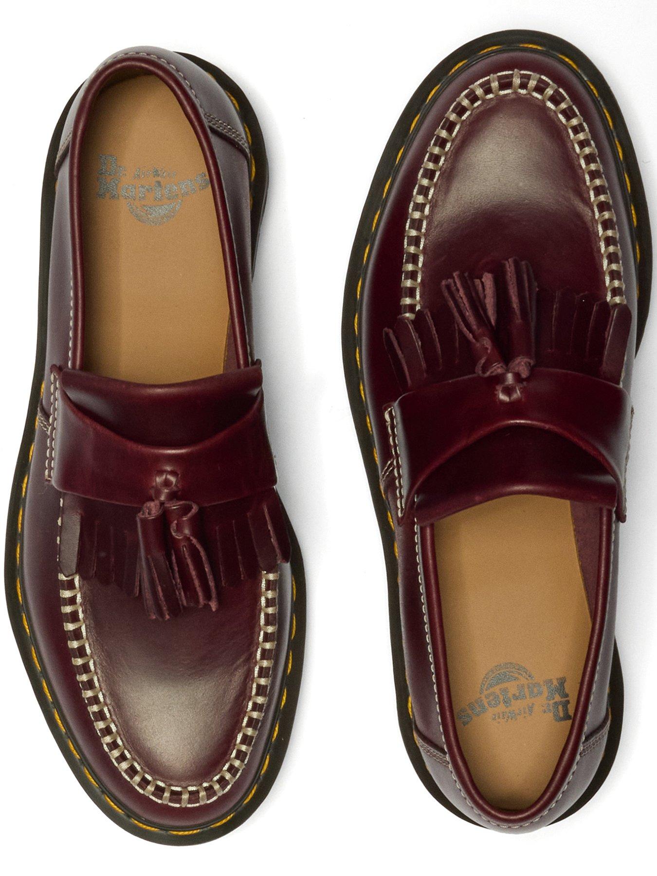 ［美品］UK5 Dr.Martens ADRIAN CHERRY RED Dr Martens Adrian Ben Tassel Loafers - Cherry Red Orleans | Very