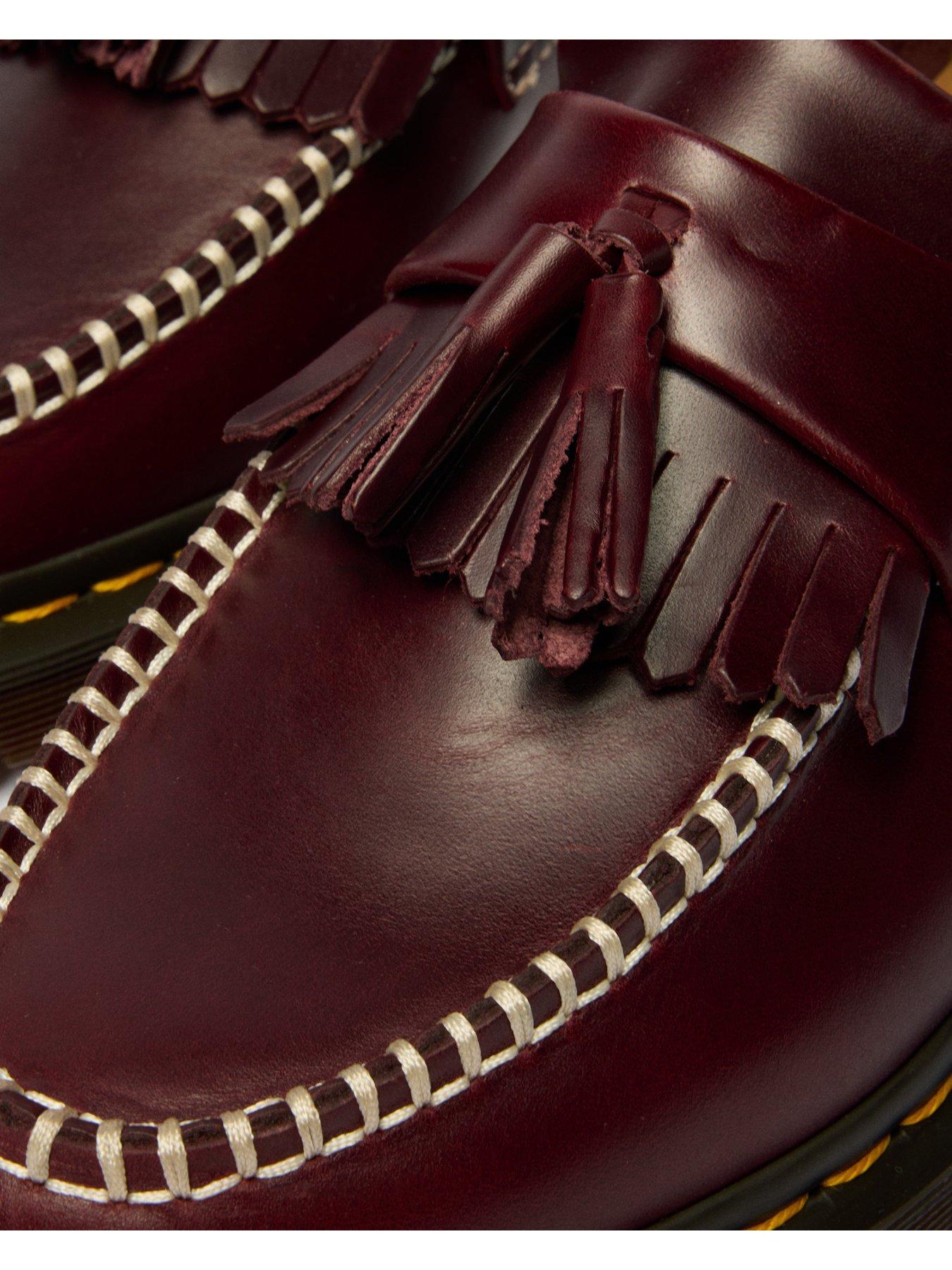 Dr Martens Adrian Ben Tassel Loafers - Cherry Red Orleans | Very