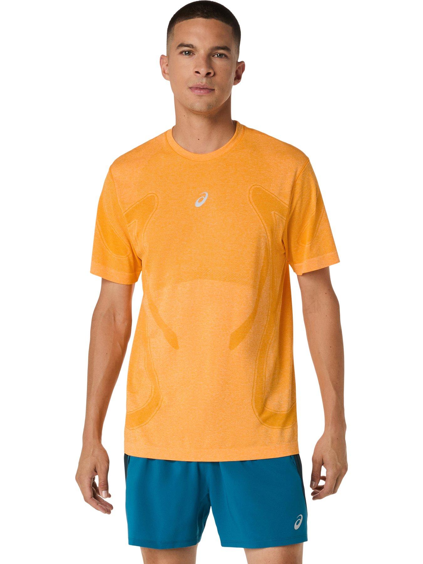 Image 1 of 7 of Asics Mens Running Road Seamless T-Shirt - Orange