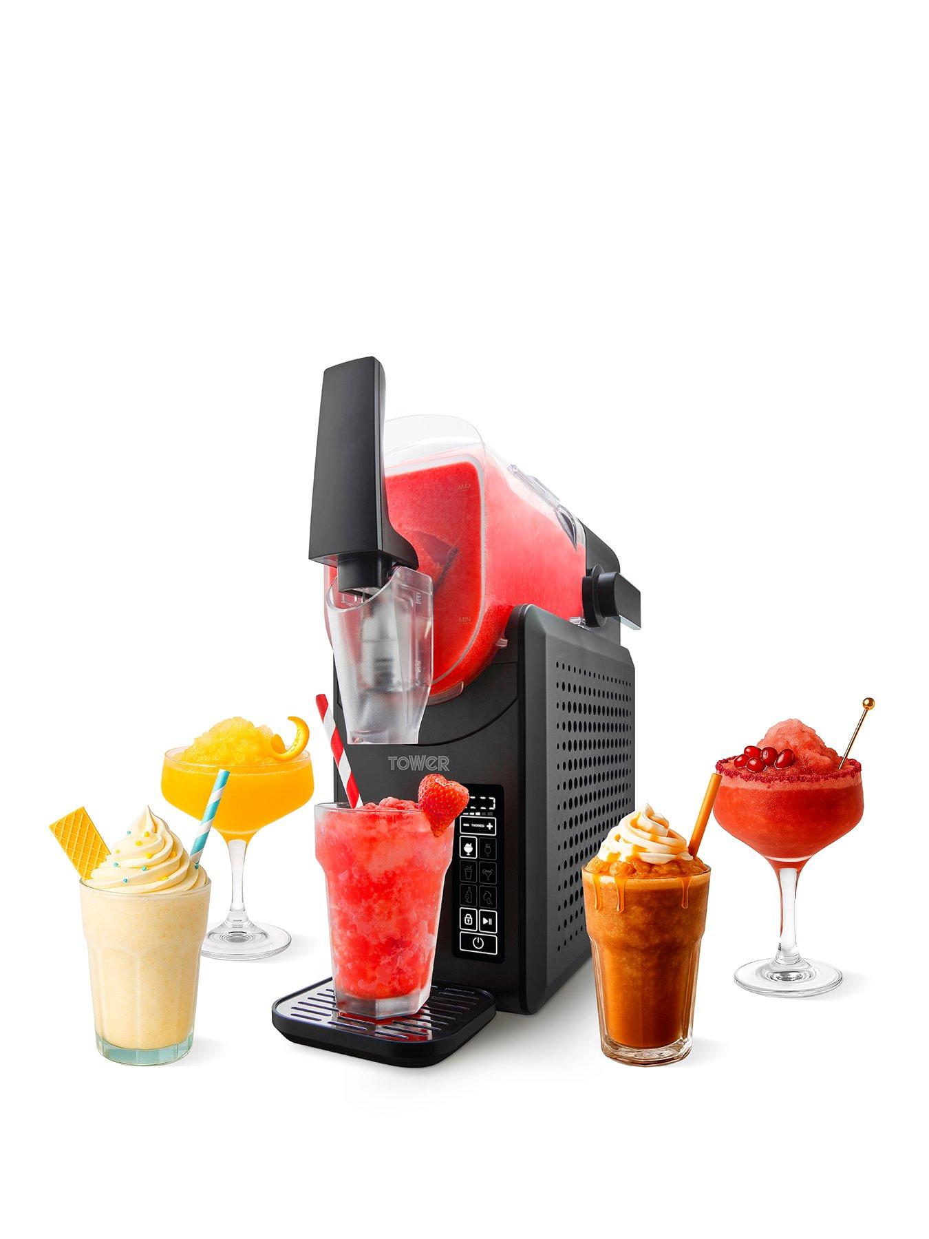 Tower T19058 Frozen Drink Slushie Maker with Digital Display, 5 Drink Pre-sets and Self-Clean Function, 2.6L Tank Capacity, 220W, Black