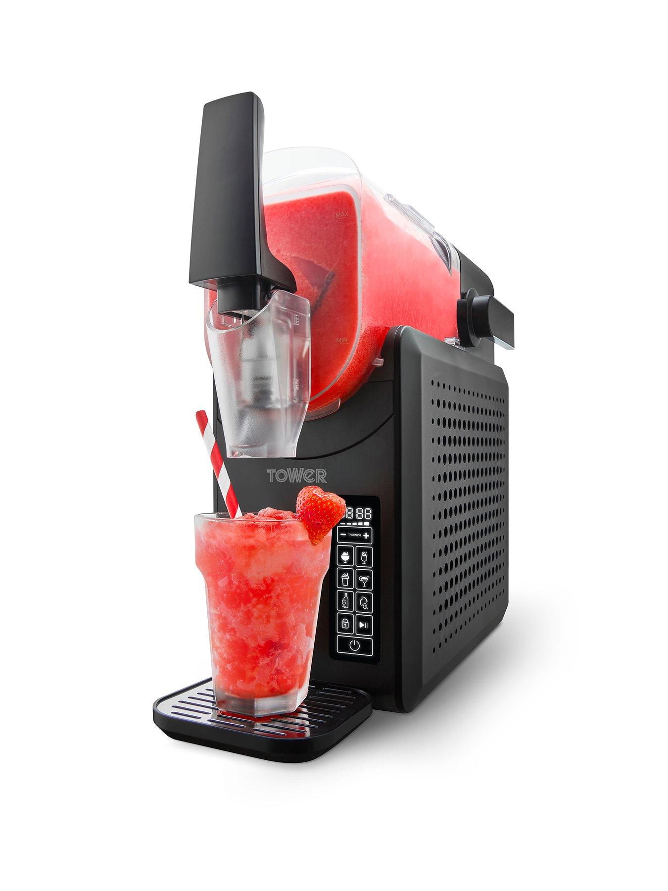 Tower T19058 Frozen Drink Slushie Maker with Digital Display, 5 Drink Pre-sets and Self-Clean Function, 2.6L Tank Capacity, 220W, Black