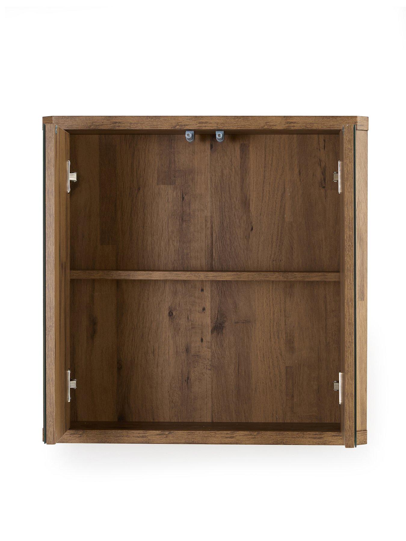 Image 5 of 7 of The Very Collection Harlem 2 Door Mirrored Bathroom Wall Cabinet - Mid Oak - FSC&reg; Certified
