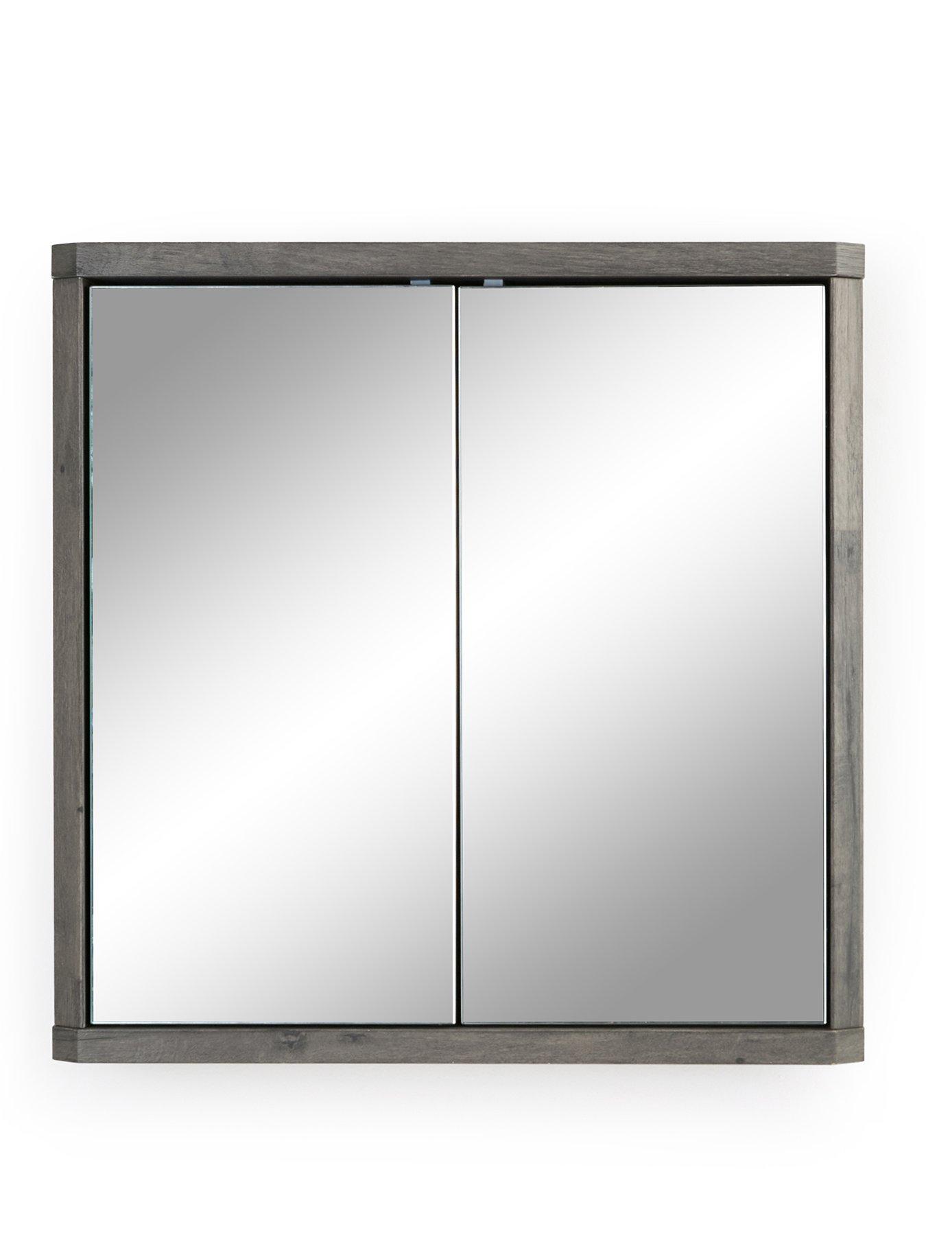 The Very Collection Harlem 2 Door Mirrored Bathroom Wall Cabinet ...