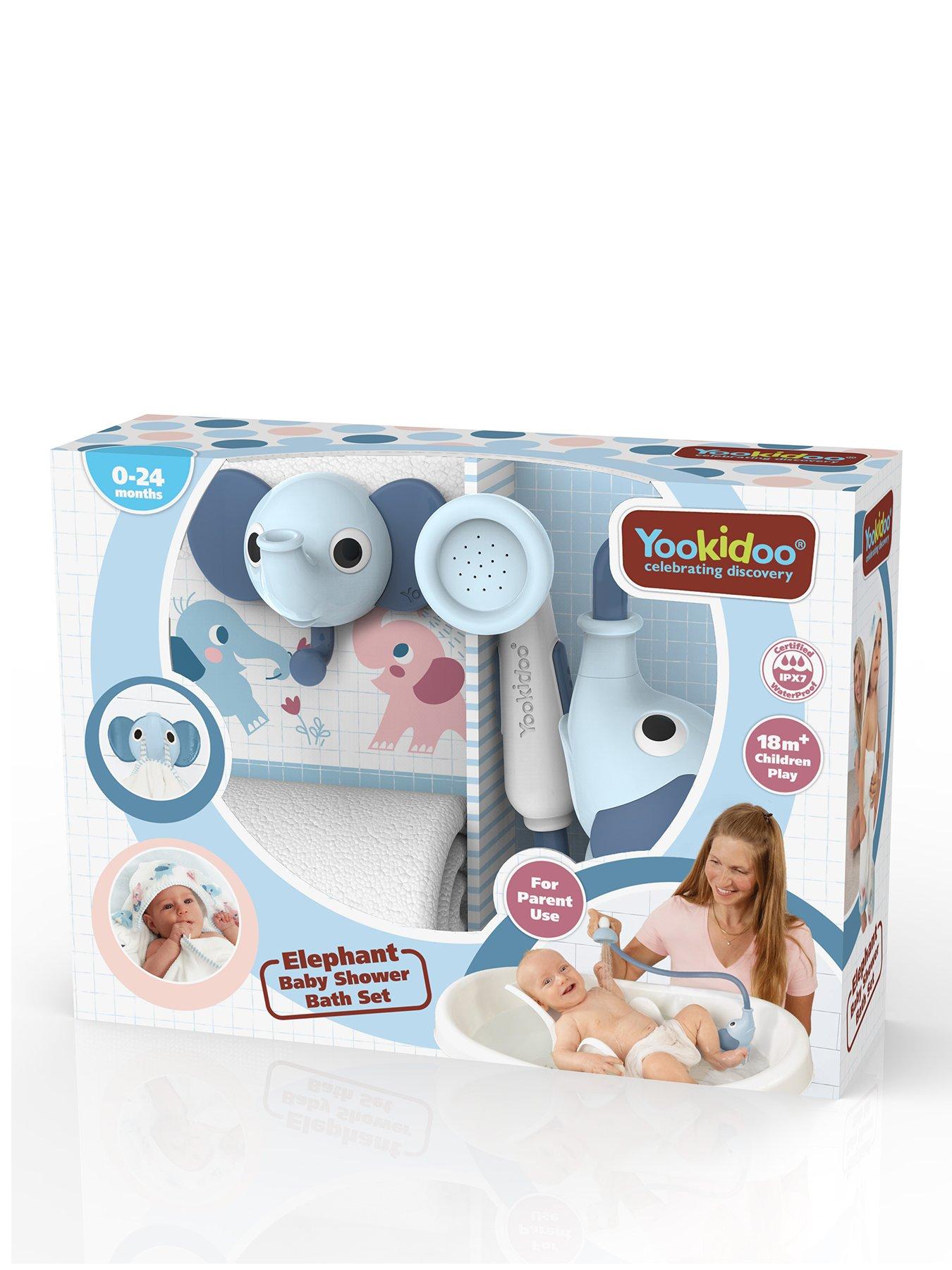 Image 2 of 7 of Yookidoo Elephant Baby Shower Gift Set - Cloudy Blue