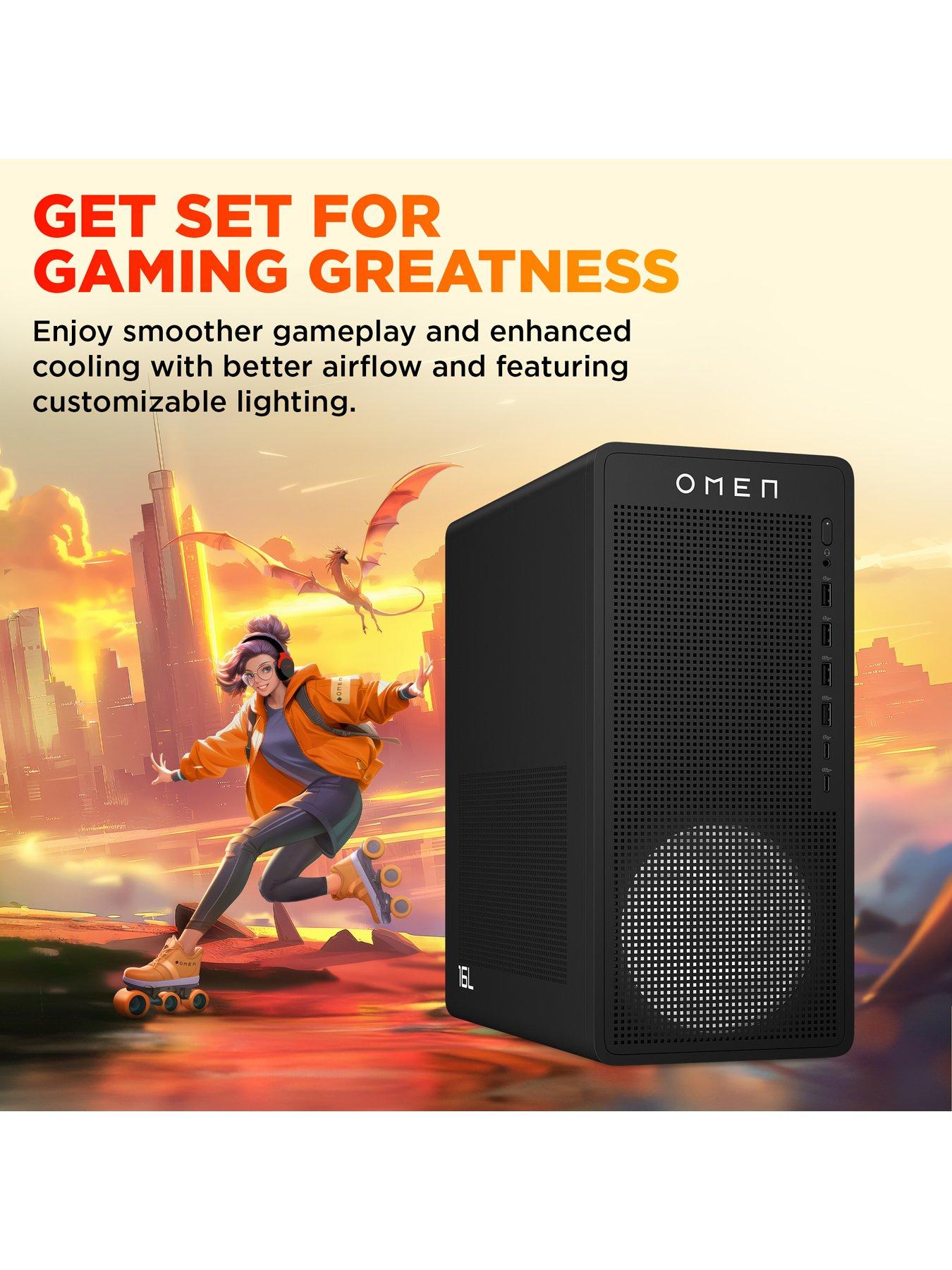 Image 4 of 8 of HP OMEN 16L Gaming Desktop - GeForce RTX 5060, AMD Ryzen 5, 16GB RAM, 1TB SSD
