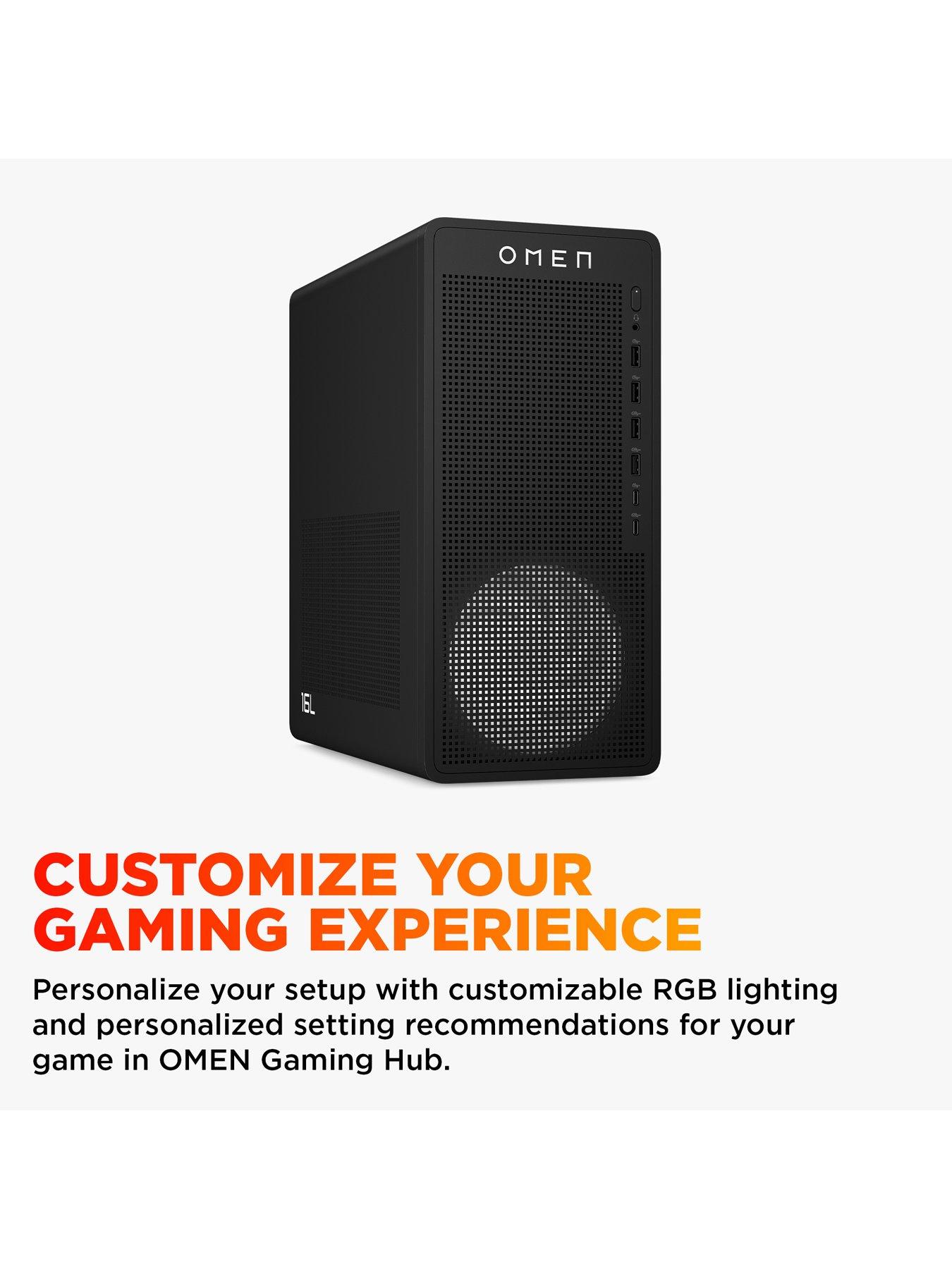 Image 5 of 8 of HP OMEN 16L Gaming Desktop - GeForce RTX 5060, AMD Ryzen 5, 16GB RAM, 1TB SSD