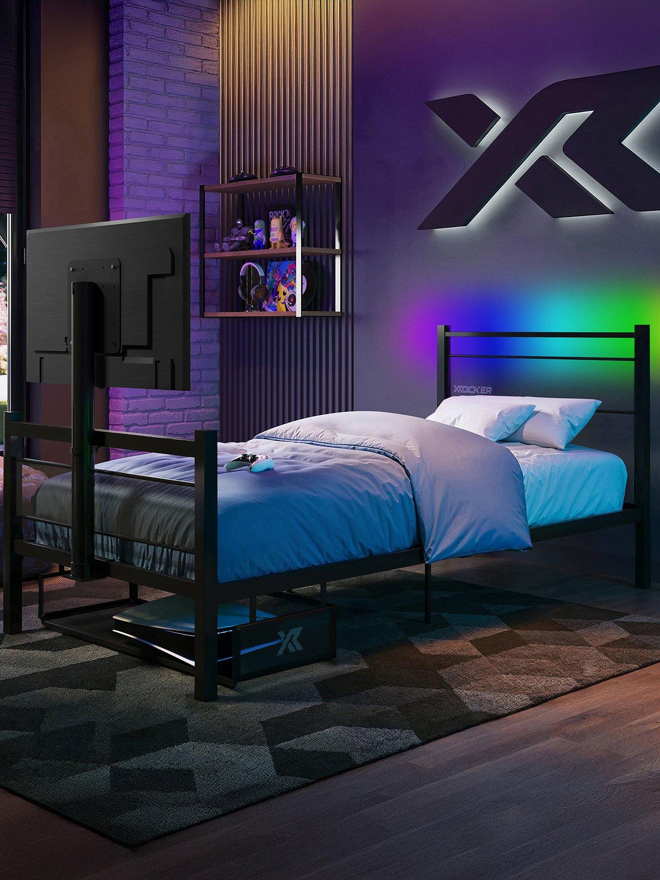 x-rocker-basecamp-single-bed-app-controlled-led-light