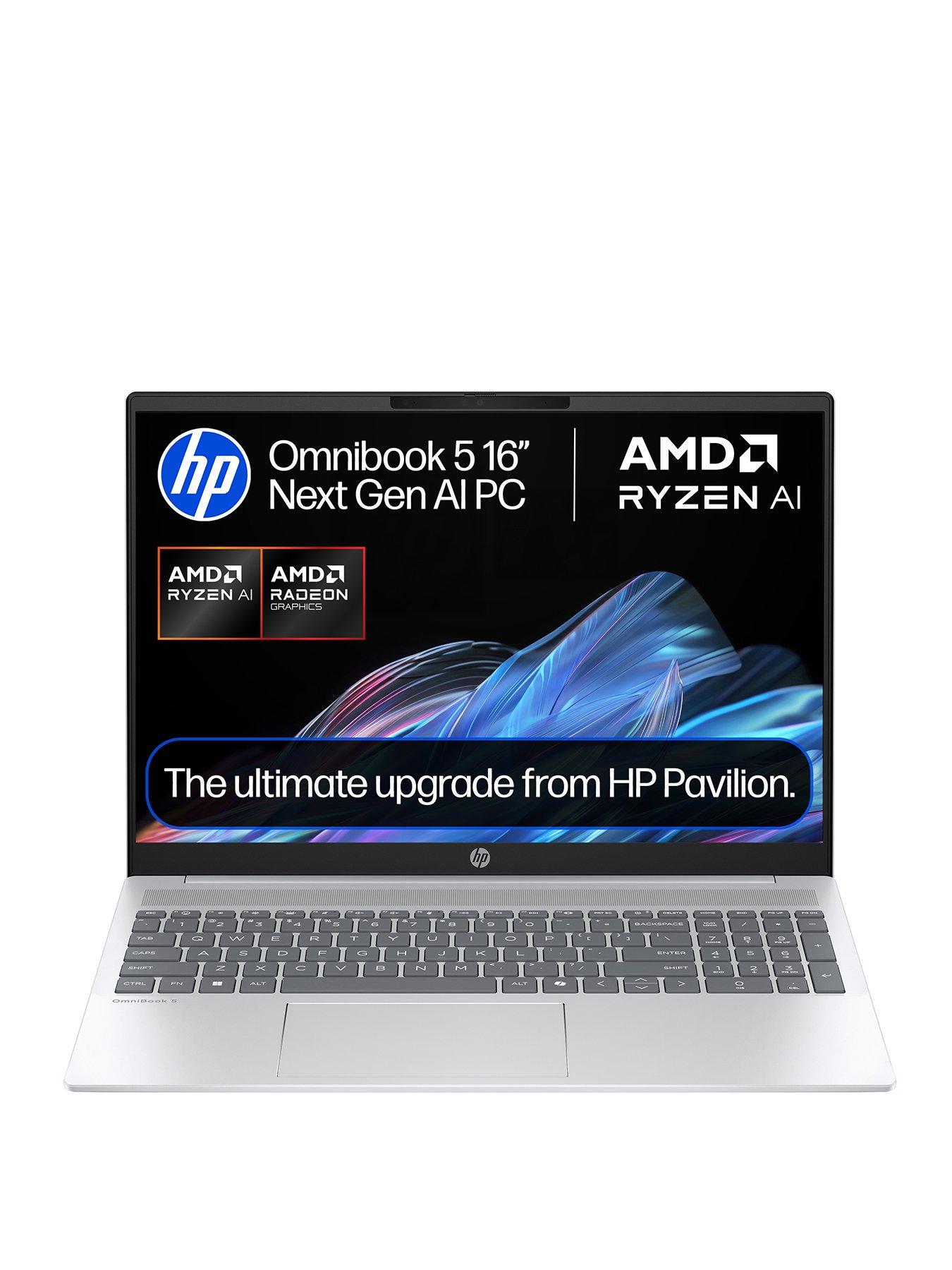 HP OmniBook 5 - Copilot+ PC - 16in - AMD Ryzen AI 7 - 16GB RAM - 1TB SSD - Silver