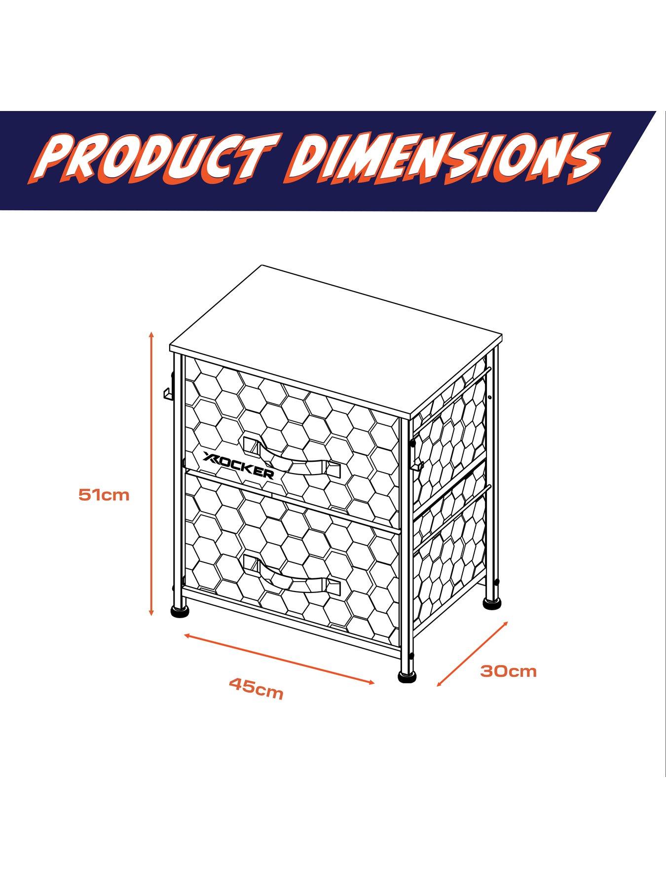 Image 7 of 7 of X Rocker Hex Canvas Bedside