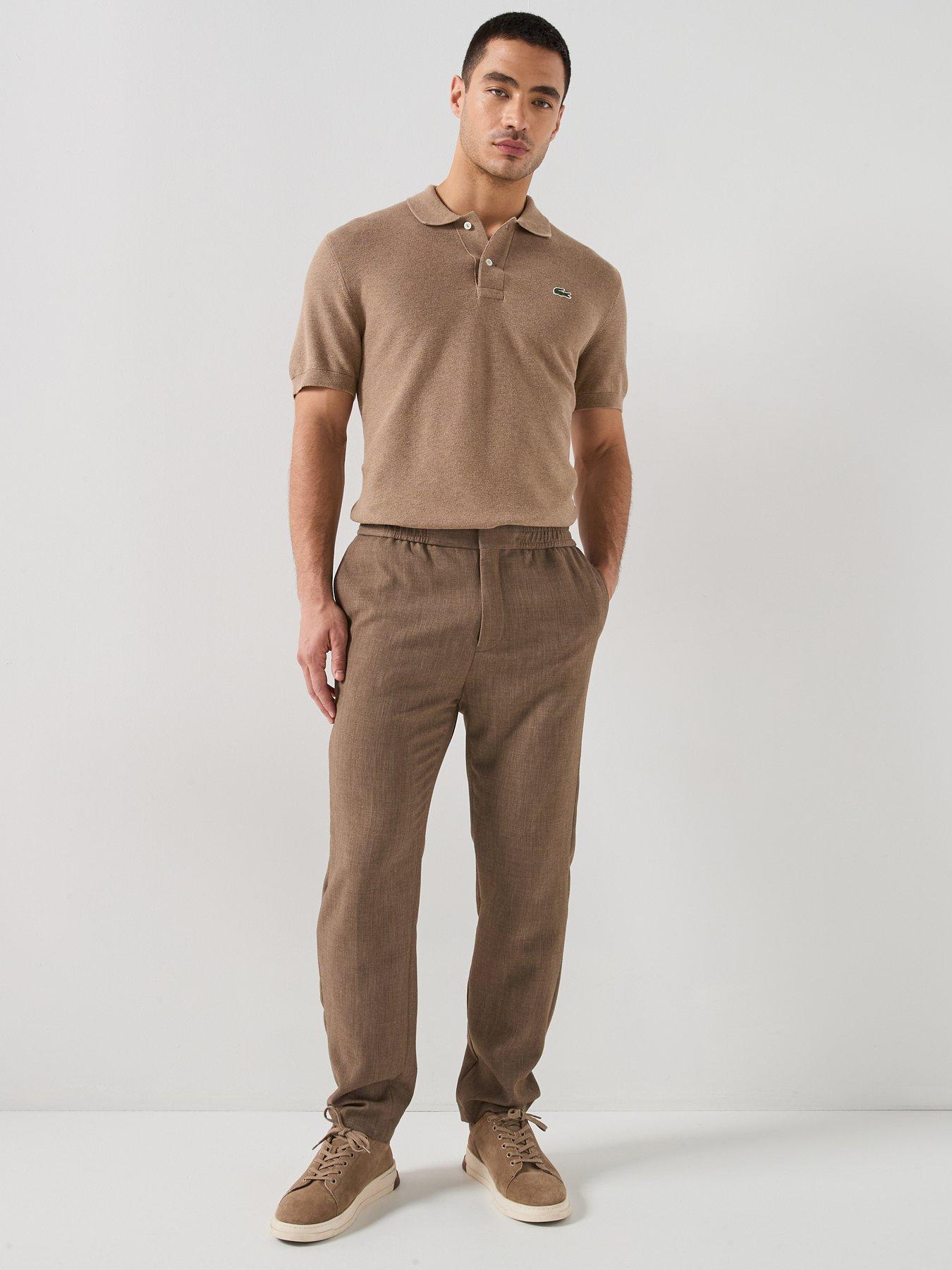 Image 5 of 6 of Lacoste Classic Fit Knitted Polo Shirt - Brown