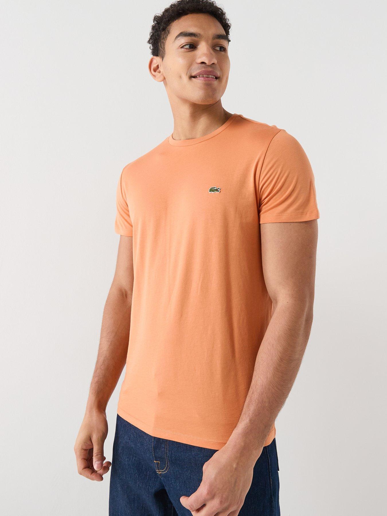 Lacoste Pima Cotton Short Sleeve T-Shirt, Orange, Size 2Xl, Men