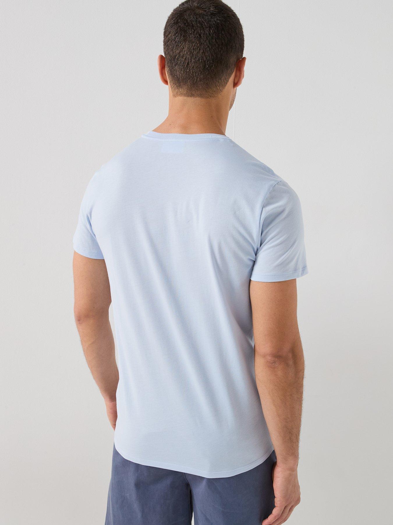 Image 2 of 5 of Lacoste Pima Cotton Short Sleeve T-Shirt - Light Blue
