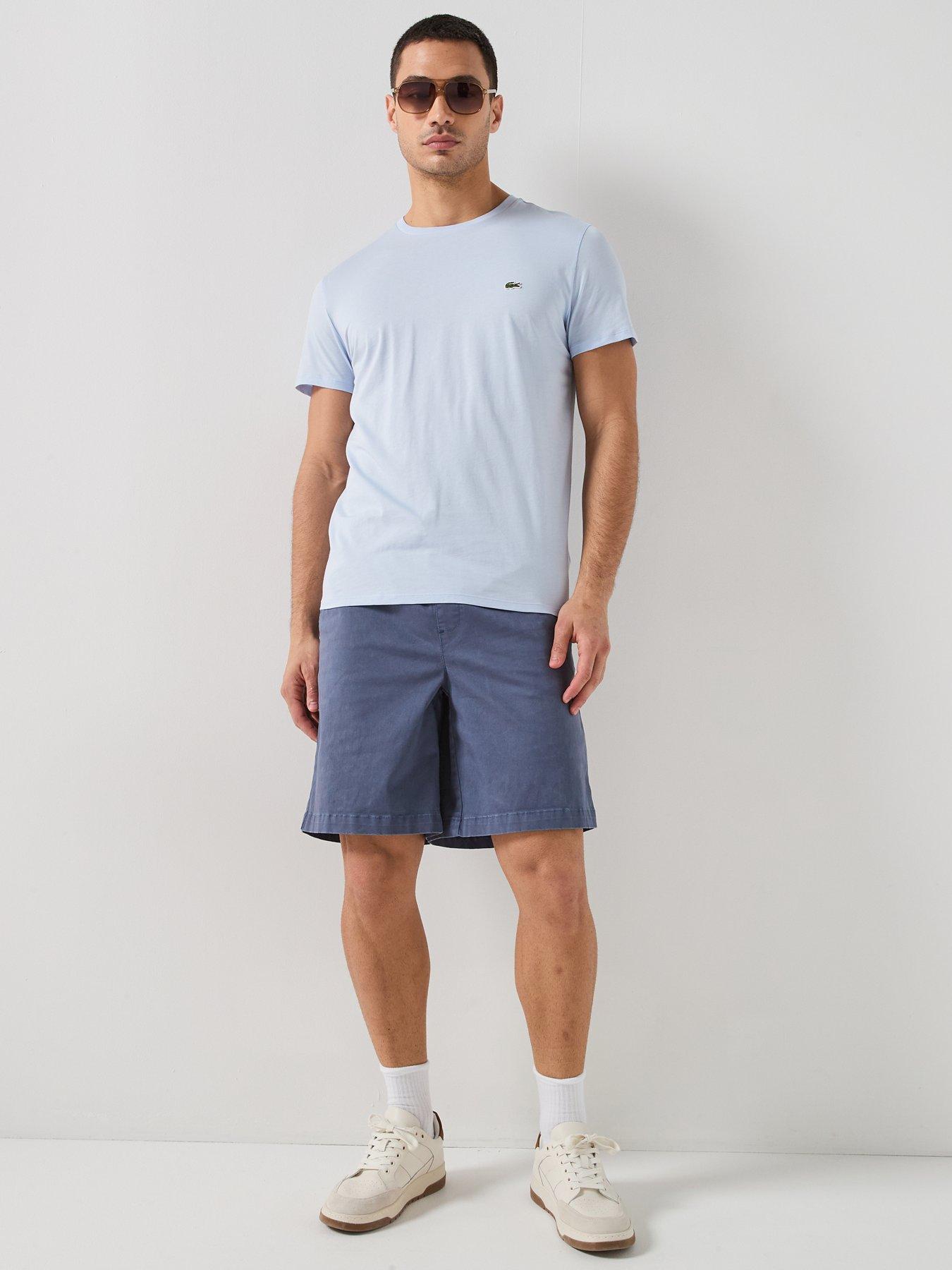 Image 3 of 5 of Lacoste Pima Cotton Short Sleeve T-Shirt - Light Blue