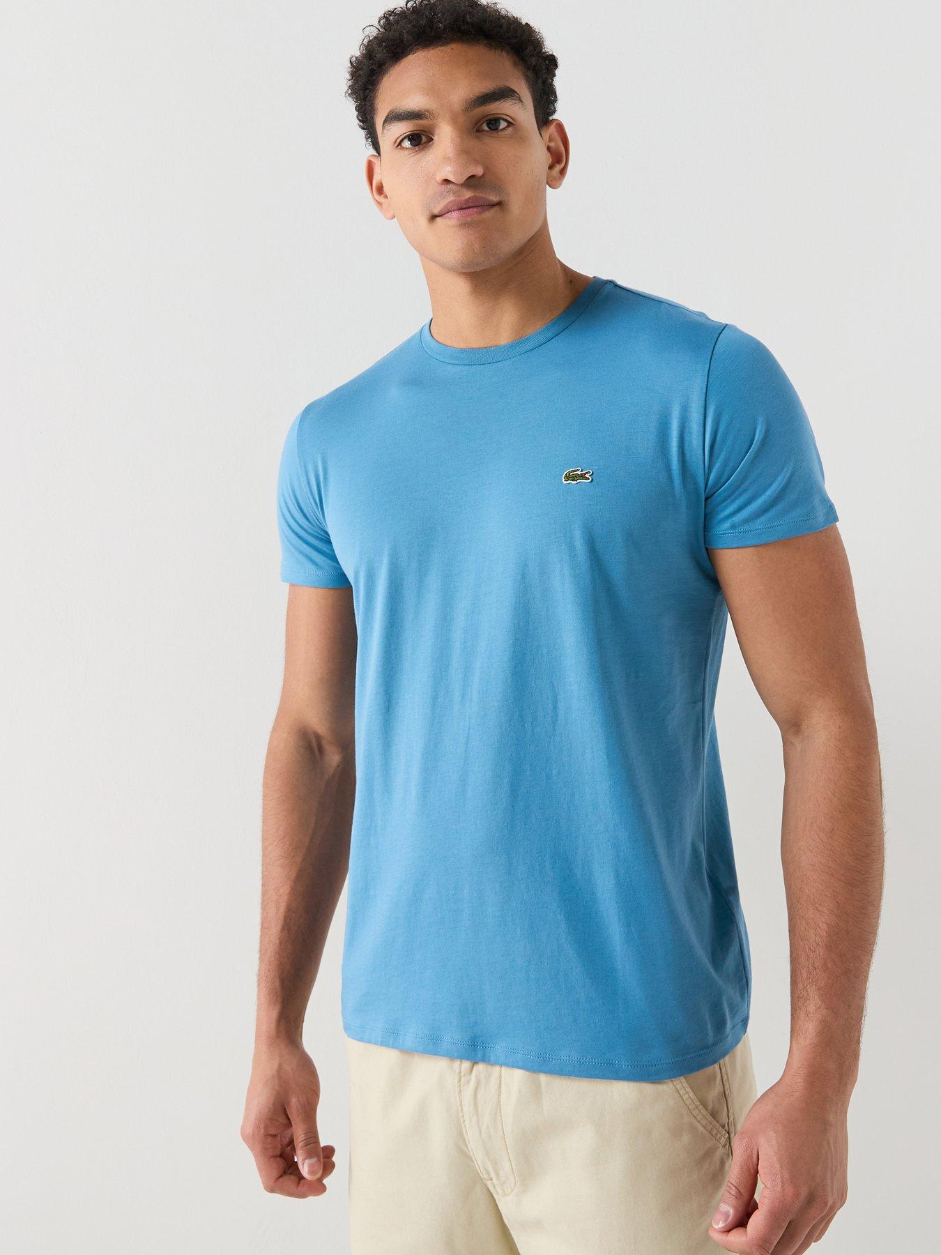 Lacoste Pima Cotton Short Sleeve T-Shirt- Blue, Blue, Size 2Xl, Men