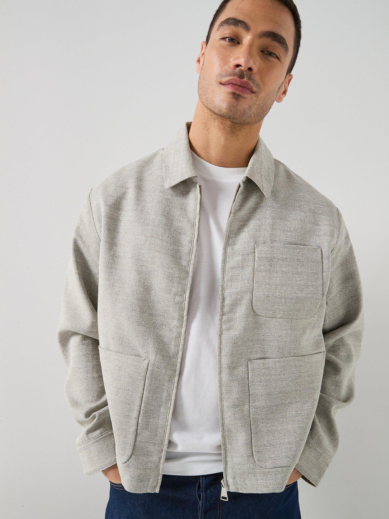lacoste-short-length-marbled-jacket-grey