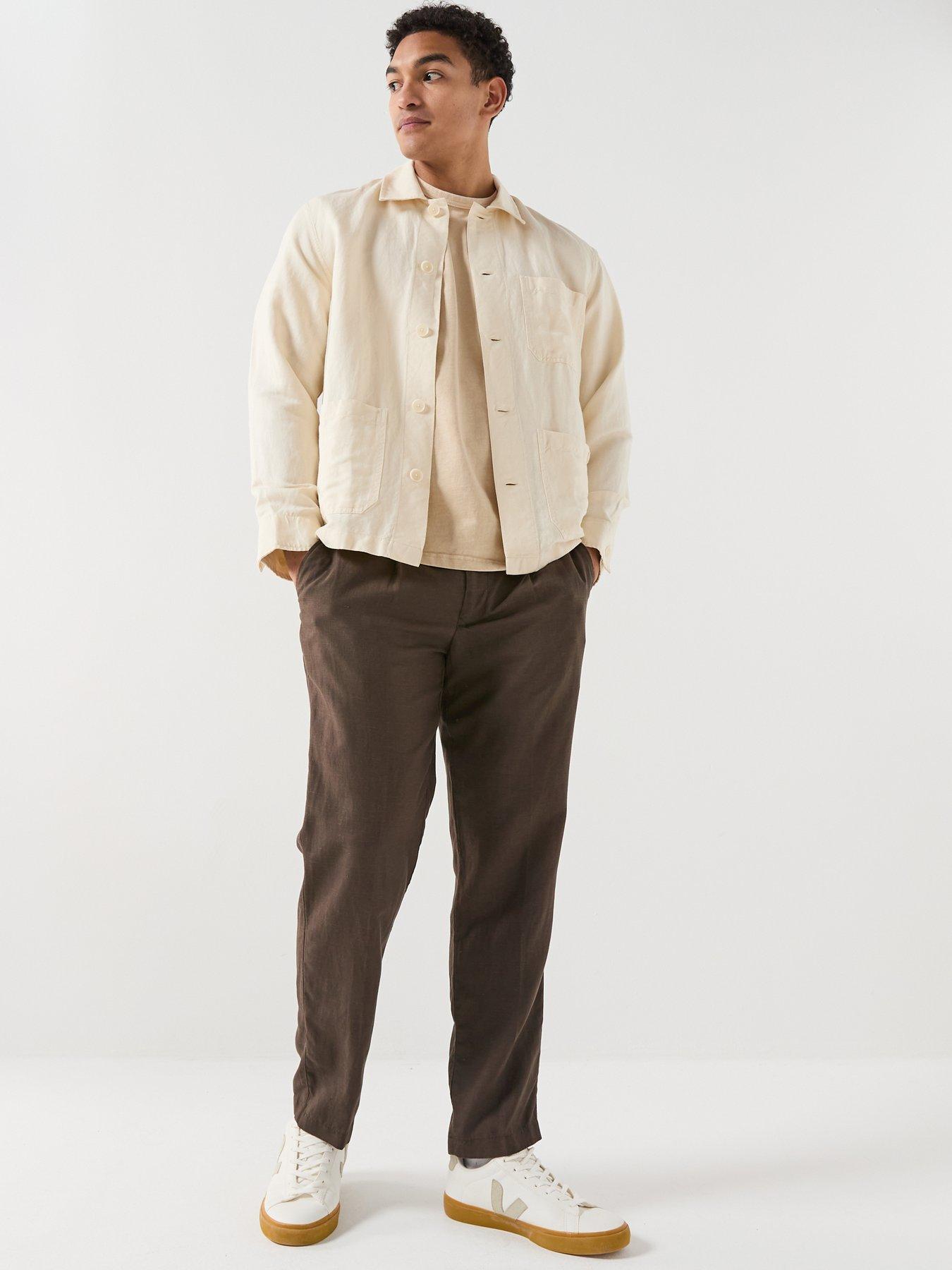 Image 3 of 6 of Lacoste Casual Linen Overshirt - Off White
