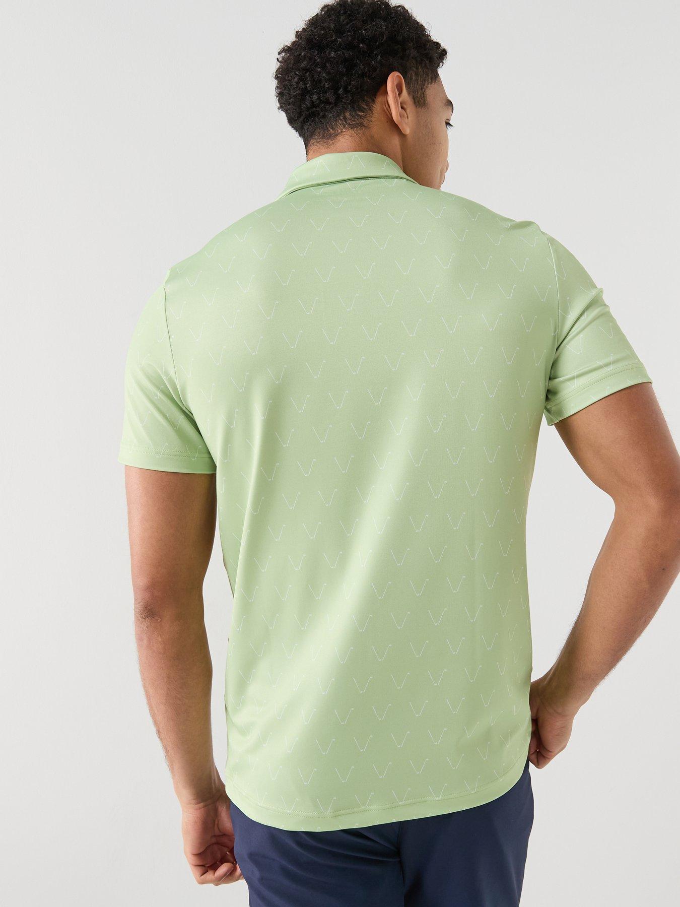 Image 2 of 4 of Lacoste Regular Fit Printed Golf Polo Shirt - Vert/Blanc