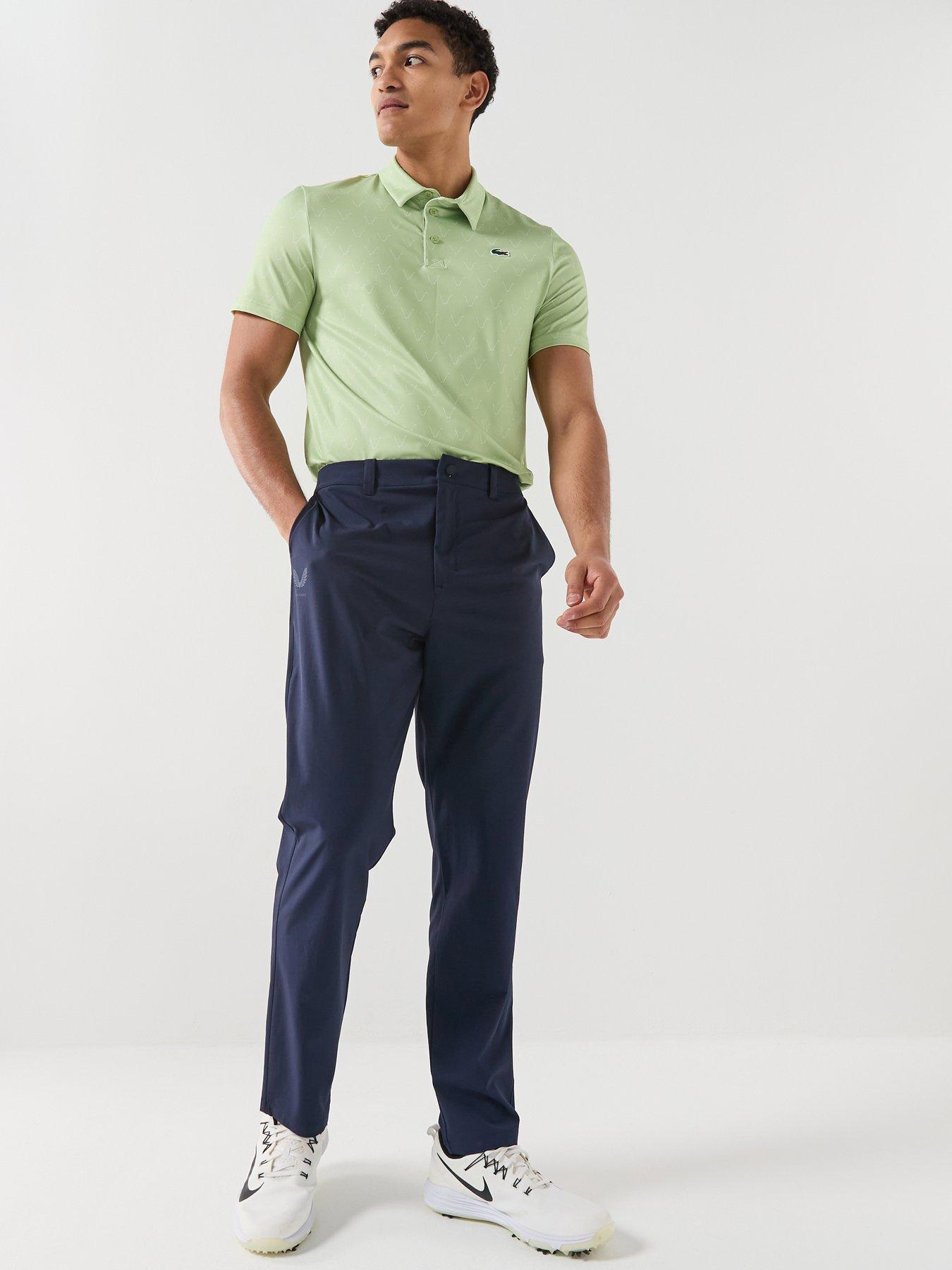 Image 3 of 4 of Lacoste Regular Fit Printed Golf Polo Shirt - Vert/Blanc