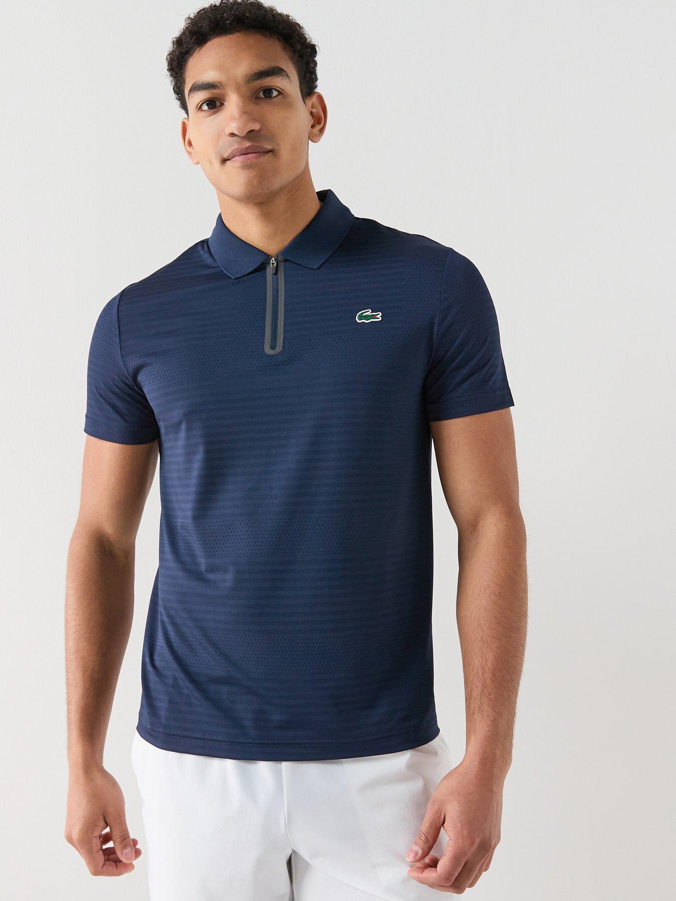 Lacoste Ultra-Dry Honeycomb Jersey Tennis Polo Shirt - Blue