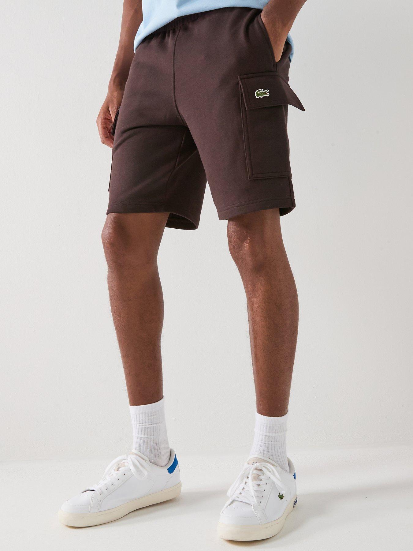 Lacoste Regular Fit Fleece Cargo Shorts - Brown