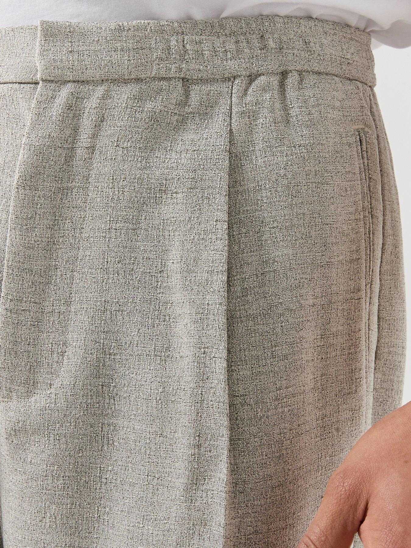 Image 4 of 6 of Lacoste Lacoste Straight Fit Marbled Canvas Trousers - Grey