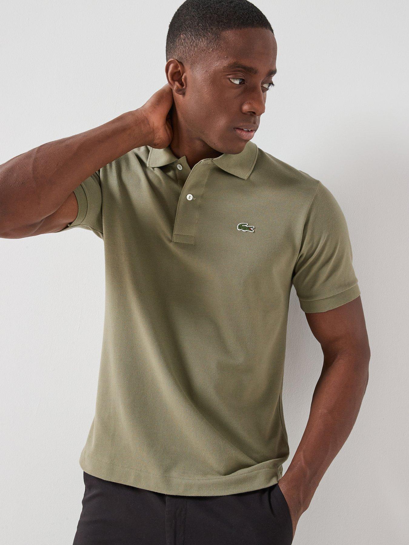 Lacoste Classic Fit L1212 Polo Shirt, Khaki, Size M, Men