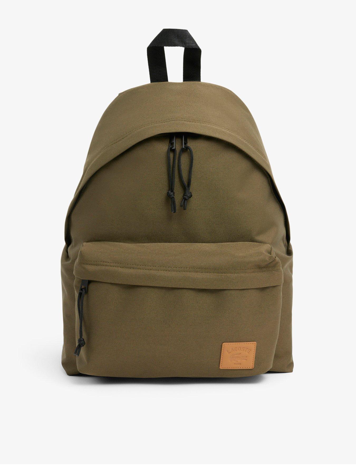 Image 1 of 5 of Lacoste Canvas Backpack - Khaki