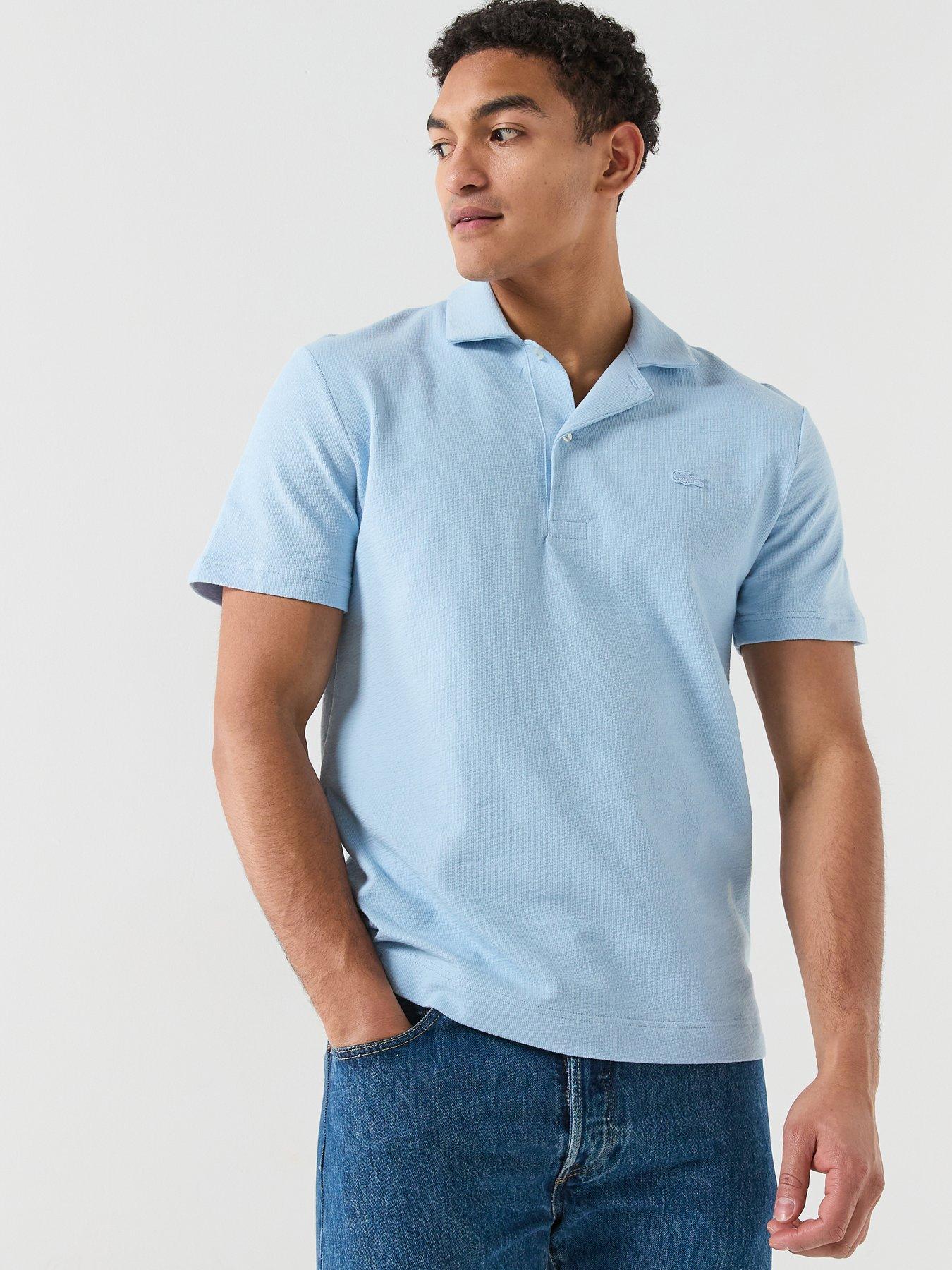 Lacoste Lacoste Classic Fit Jersey Open Neck Polo Shirt - Blue