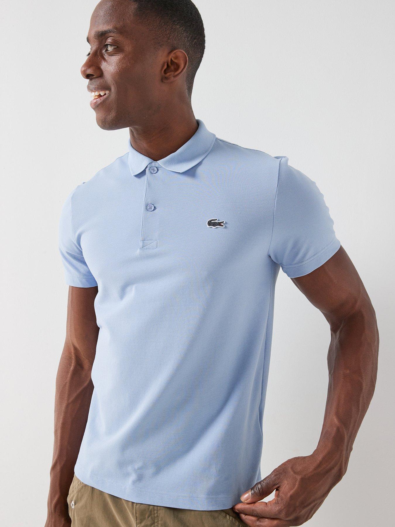 Lacoste Cotton Blend Ottoman Polo Shirt - Blue