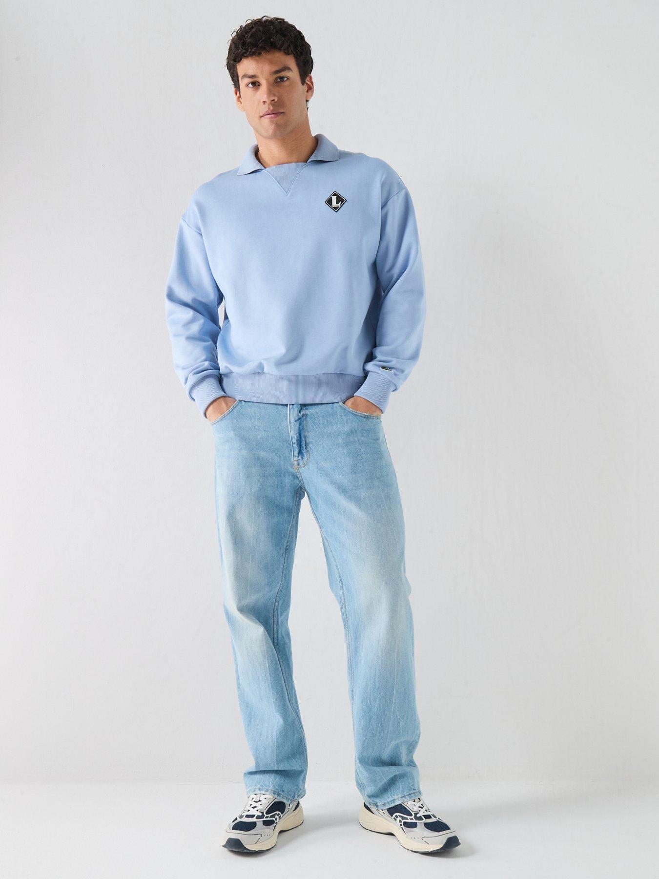 Image 3 of 6 of Lacoste L Badge Sweatshirt &ndash; Blue