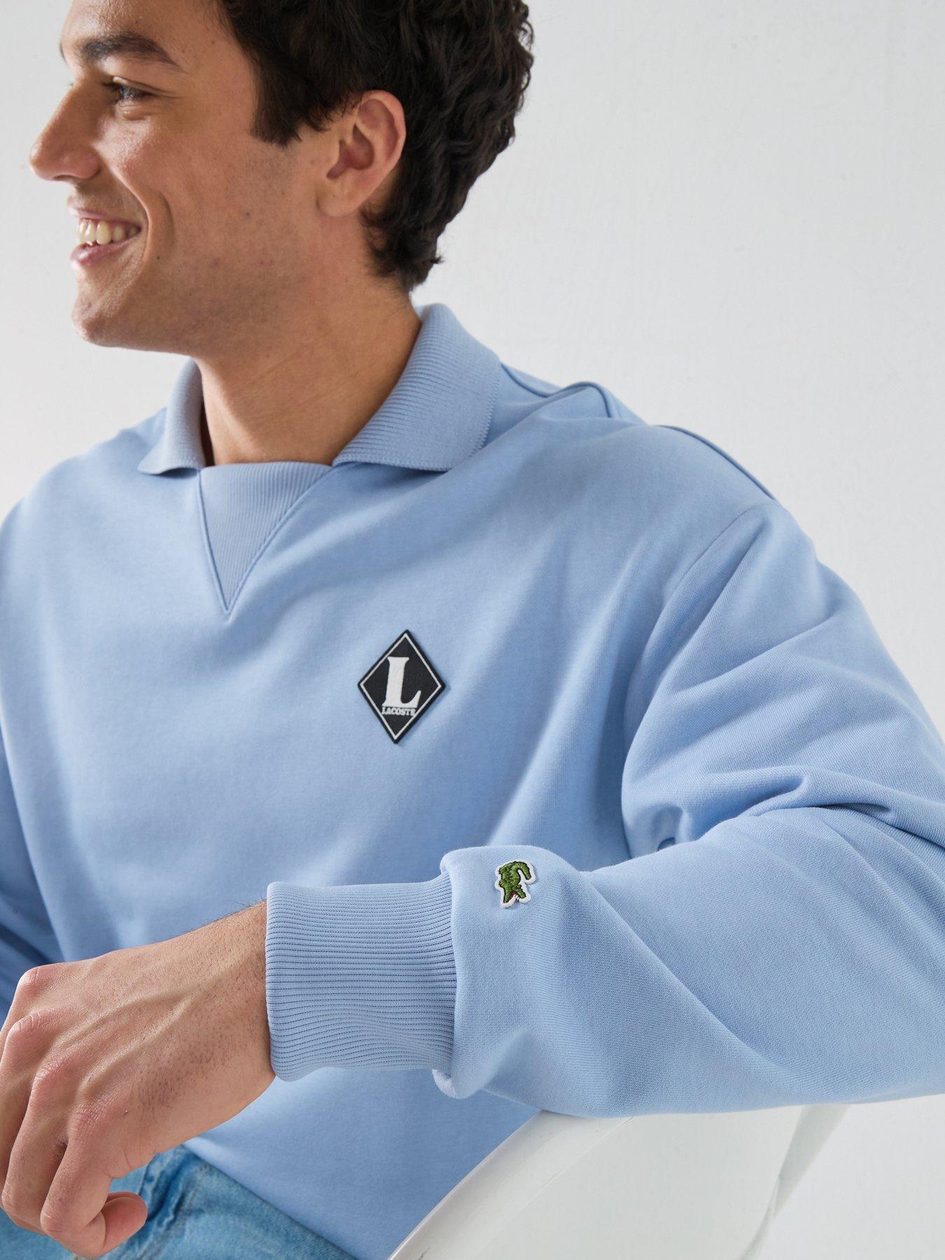 Image 4 of 6 of Lacoste L Badge Sweatshirt &ndash; Blue