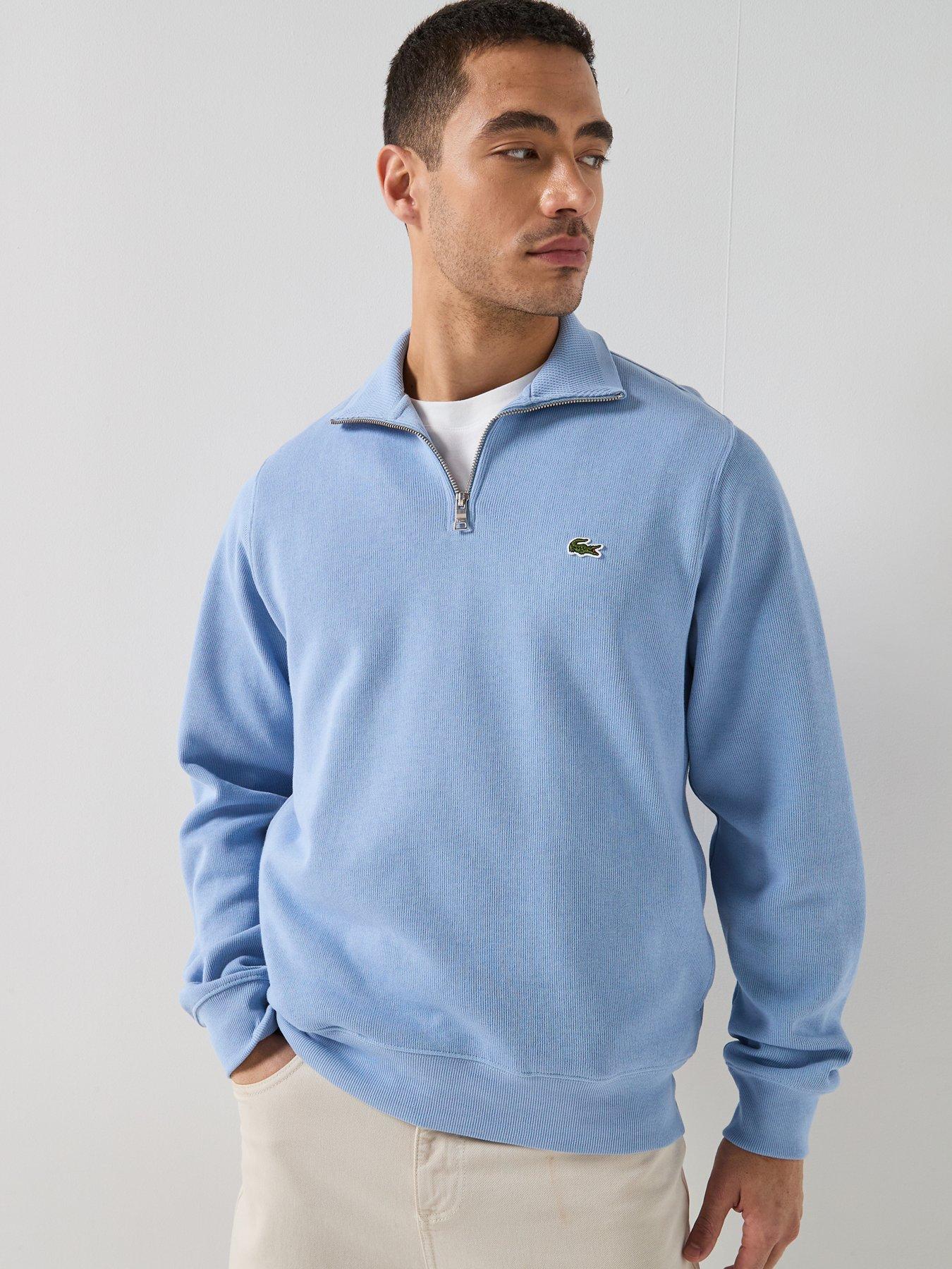 Lacoste Classic Fit Quarter Zip Sweatshirt - Blue