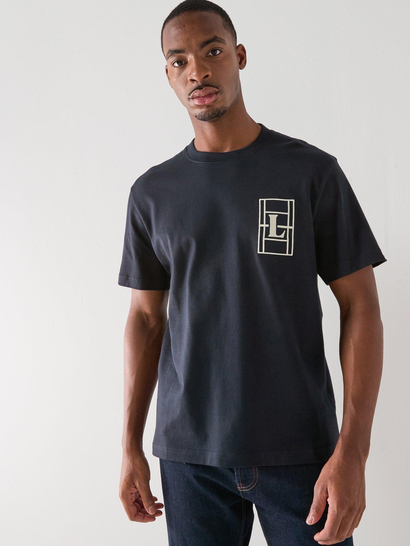 Lacoste Classic Fit Embroidered Heavy Cotton T-Shirt- Black, Black, Size L, Men