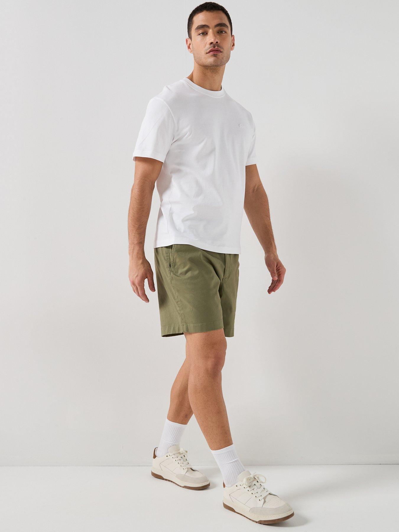 Image 3 of 6 of Lacoste Classic Fit Back Print Heavy Cotton T-Shirt- White